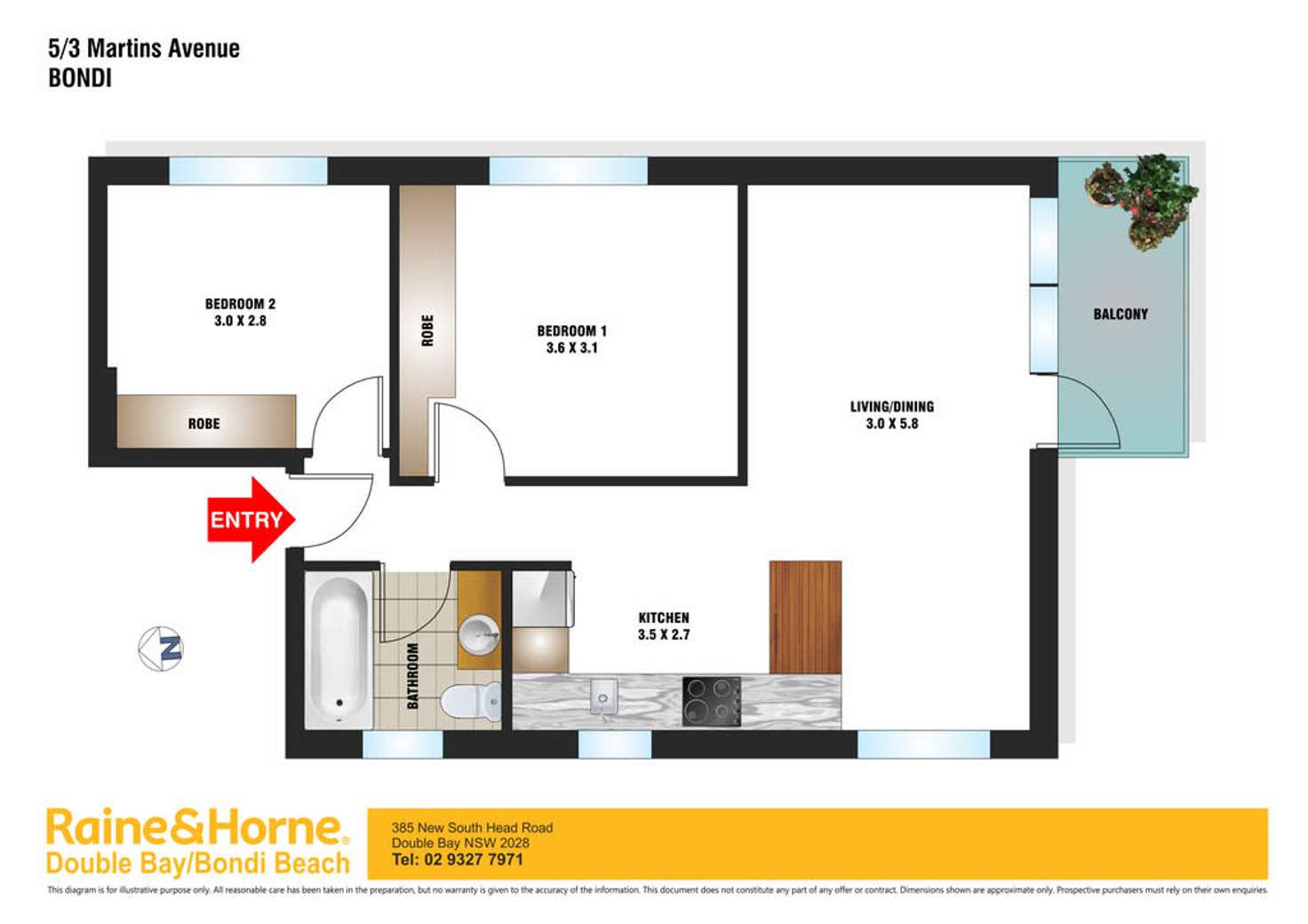 Floorplan of Homely apartment listing, 5/3 Martins Avenue, Bondi NSW 2026