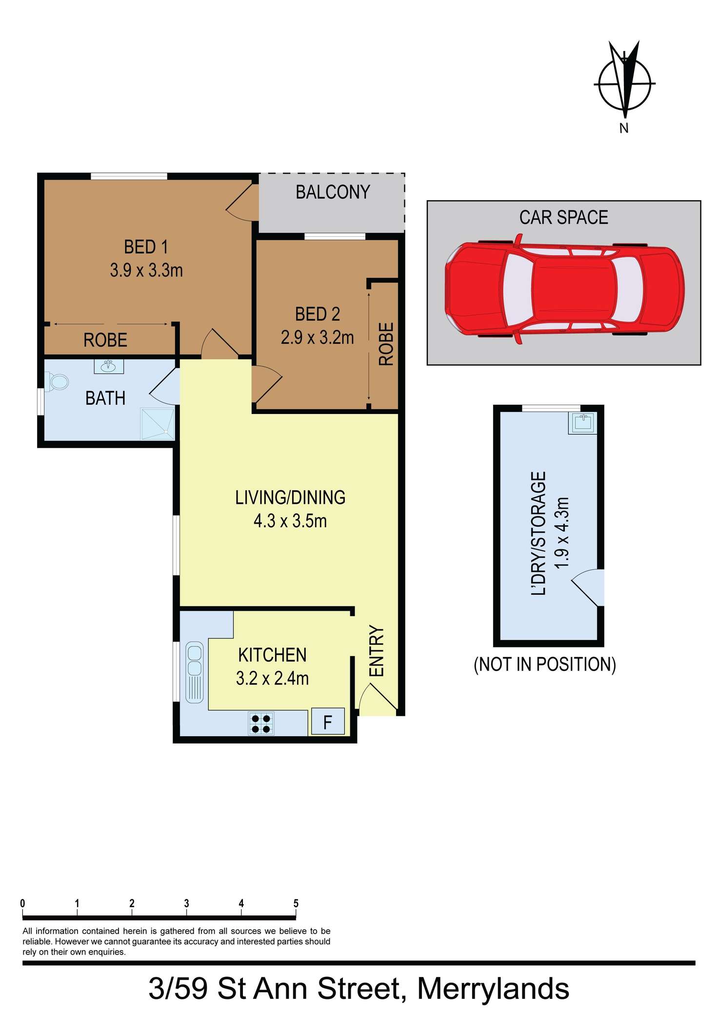 Floorplan of Homely unit listing, 3/59 ST ANN Street, Merrylands NSW 2160