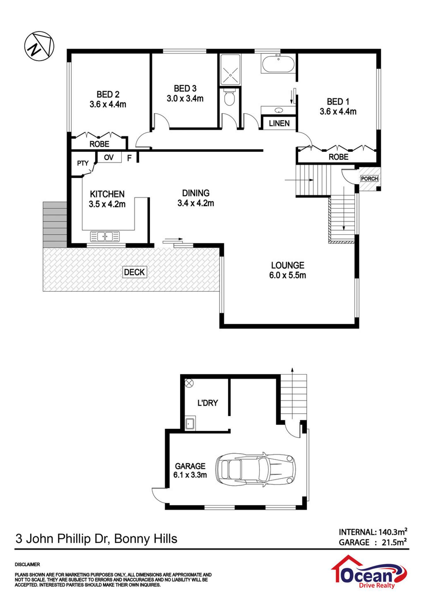 Floorplan of Homely house listing, 3 John Phillip Drive, Bonny Hills NSW 2445