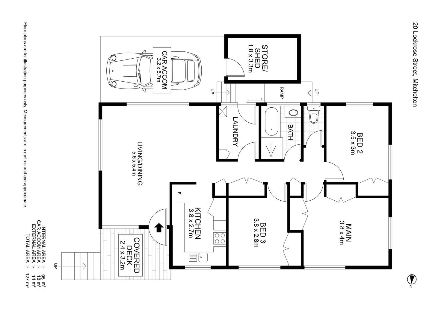 Floorplan of Homely house listing, 20 Lockrose Street, Mitchelton QLD 4053