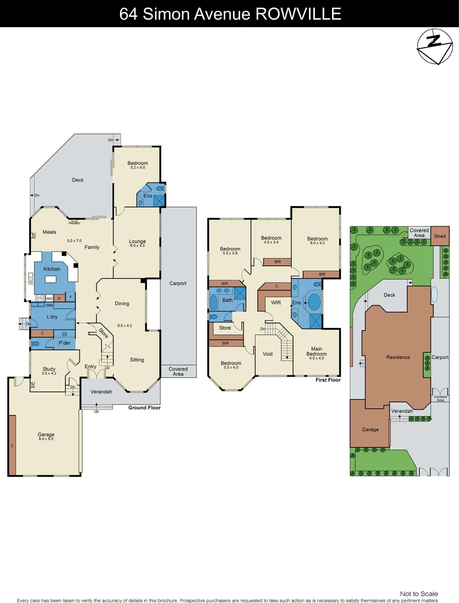 Floorplan of Homely house listing, 64 Simon Avenue, Rowville VIC 3178