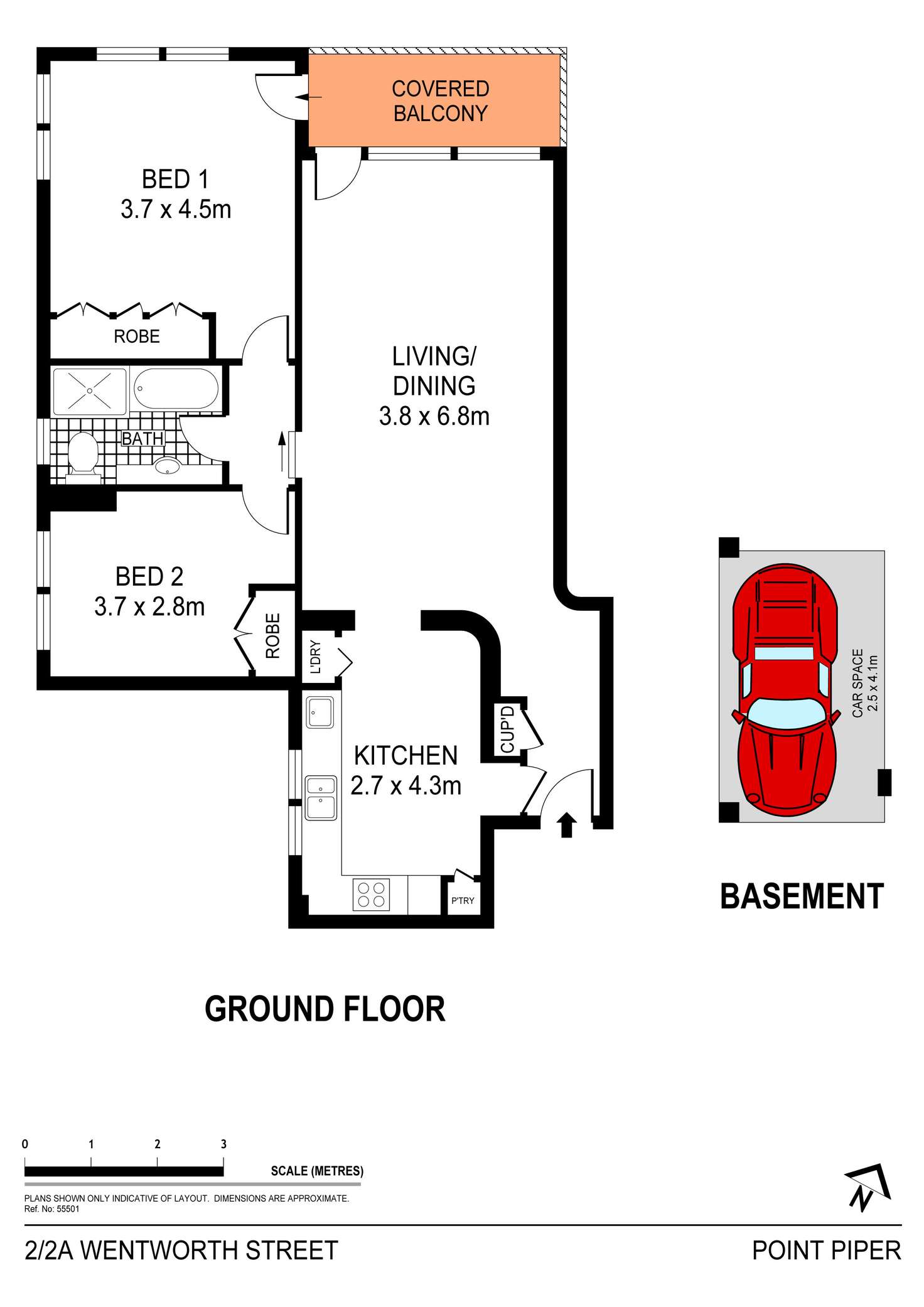 Floorplan of Homely apartment listing, 2/2a Wentworth Street, Point Piper NSW 2027
