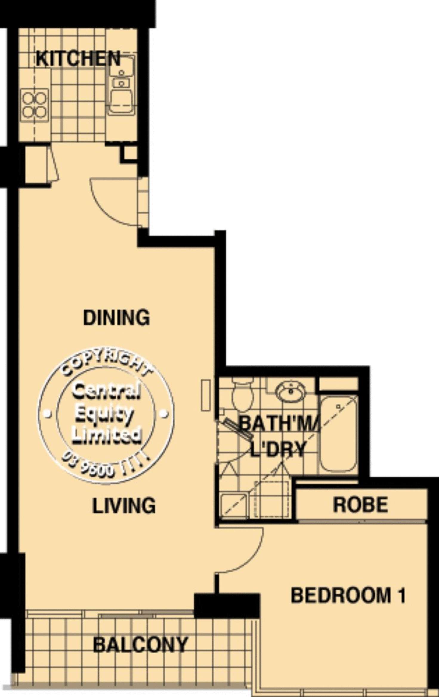 Floorplan of Homely apartment listing, REF 011945/183 City Road, Southbank VIC 3006