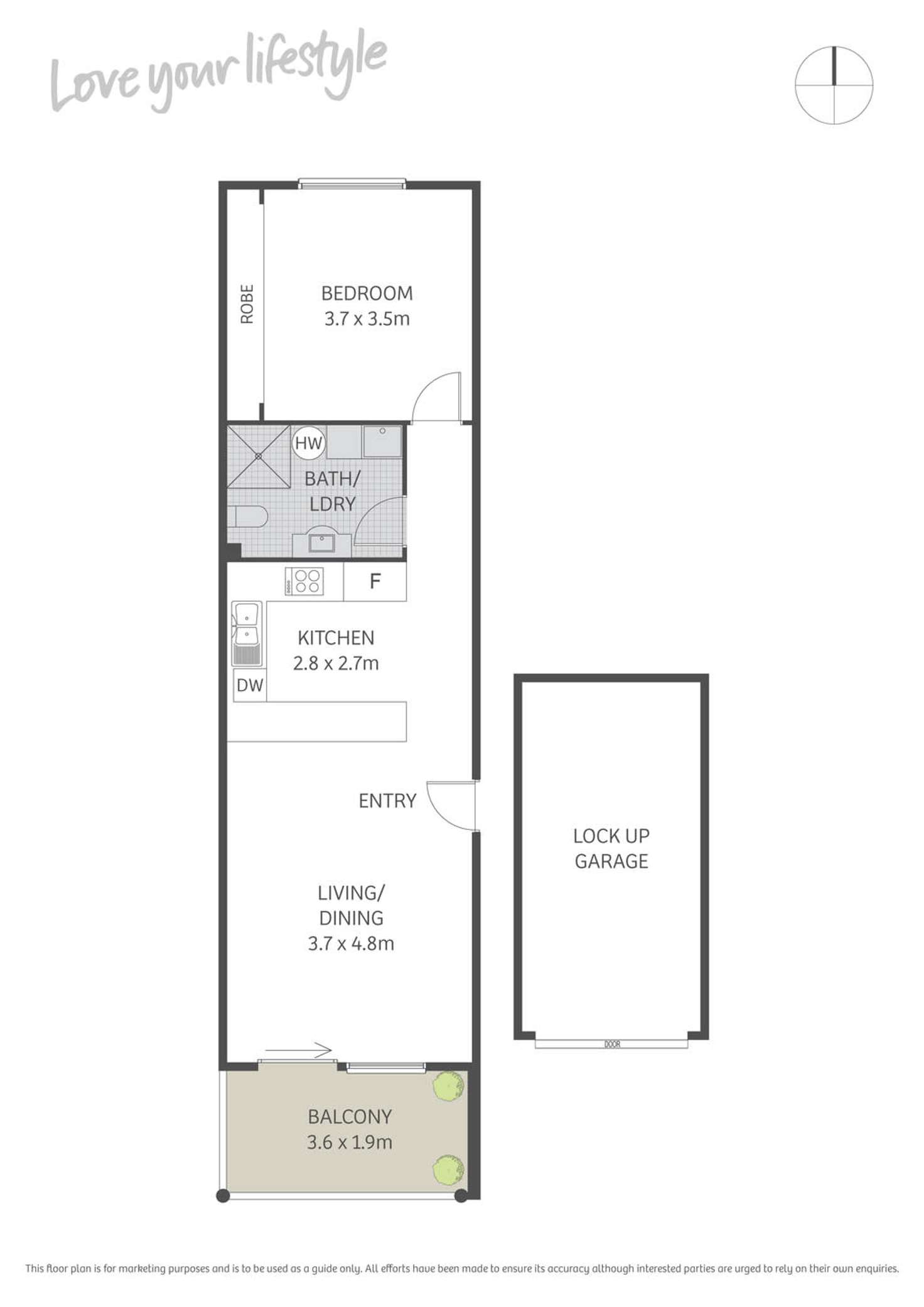 Floorplan of Homely apartment listing, 1/122 Swanson Street, Erskineville NSW 2043