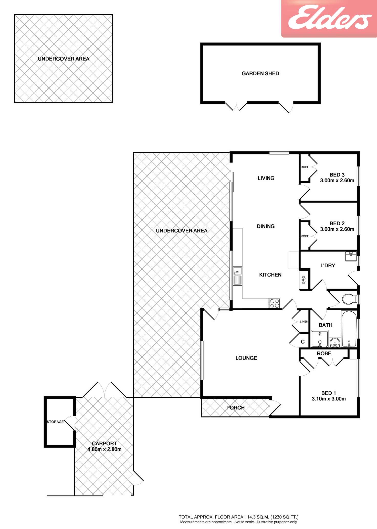 Floorplan of Homely house listing, 39 Gardner Street, Wodonga VIC 3690
