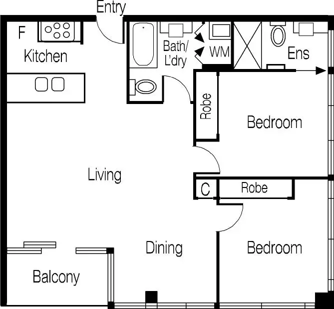 Floorplan of Homely apartment listing, 365/183 City Road, Southbank VIC 3006