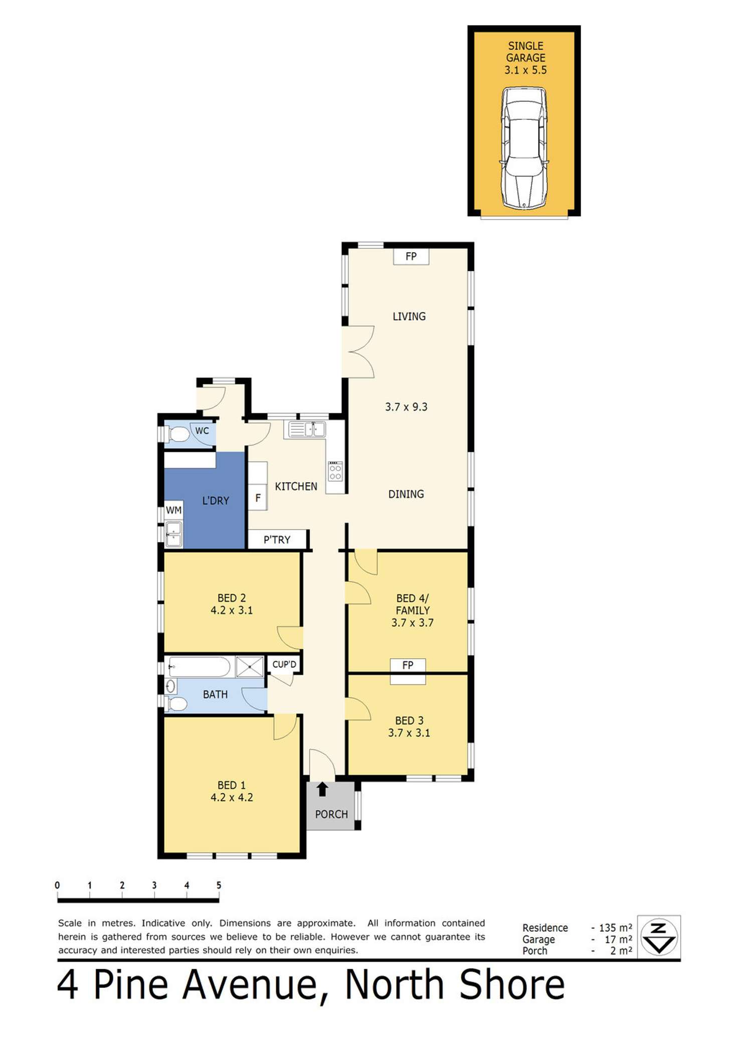 Floorplan of Homely house listing, 4 Pine Avenue, North Shore VIC 3214