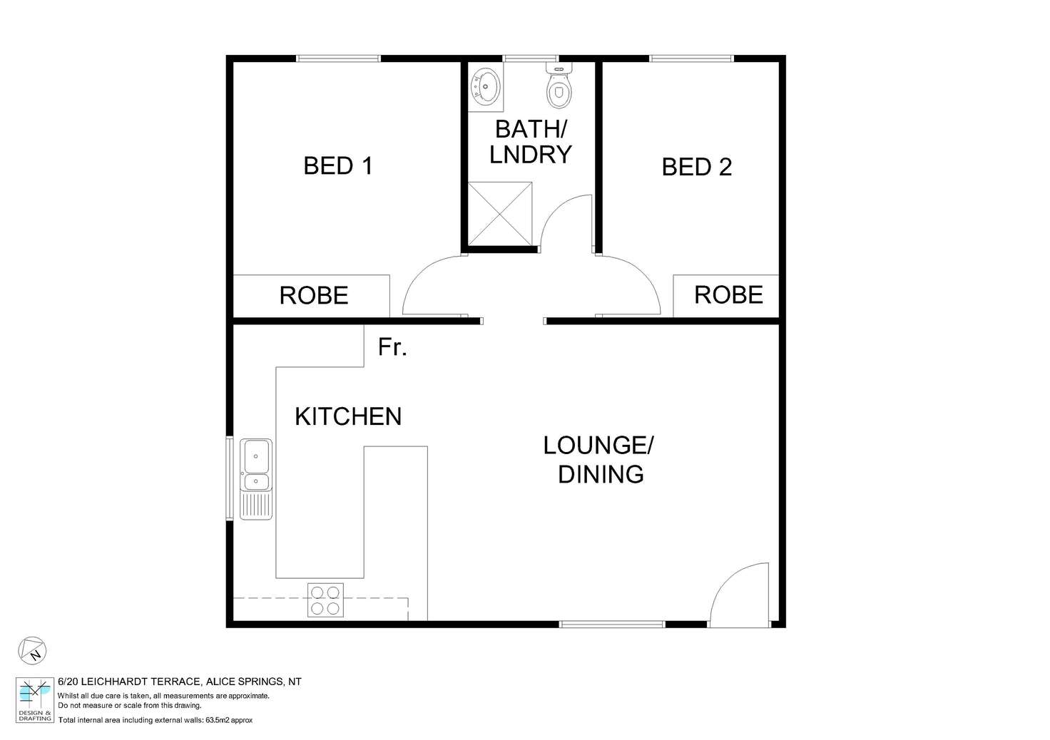 Floorplan of Homely unit listing, 6/20 Leichhardt Terrace, Alice Springs NT 870