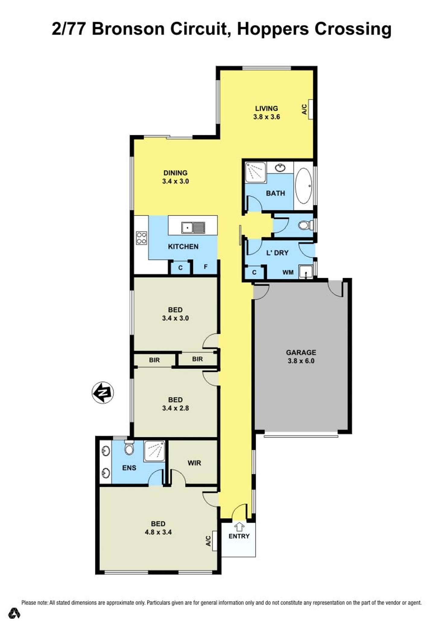 Floorplan of Homely house listing, 2/77 Bronson Circuit, Hoppers Crossing VIC 3029