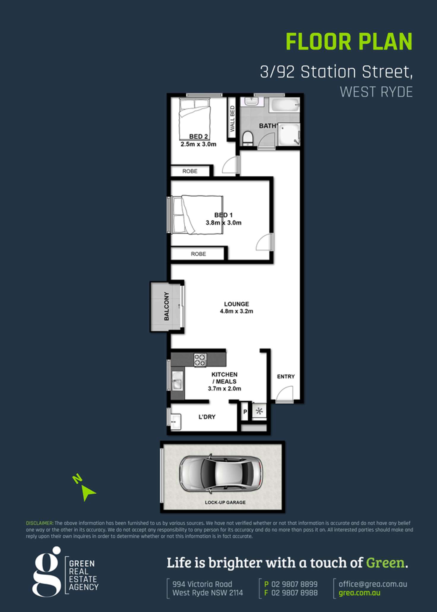 Floorplan of Homely apartment listing, 3/92 Station Street, West Ryde NSW 2114