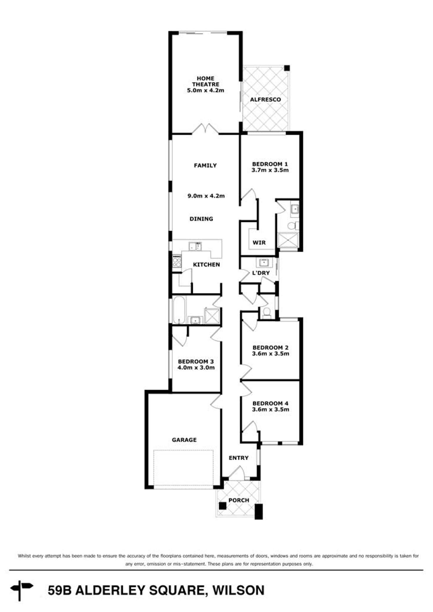 Floorplan of Homely house listing, 59B Alderley Square, Wilson WA 6107