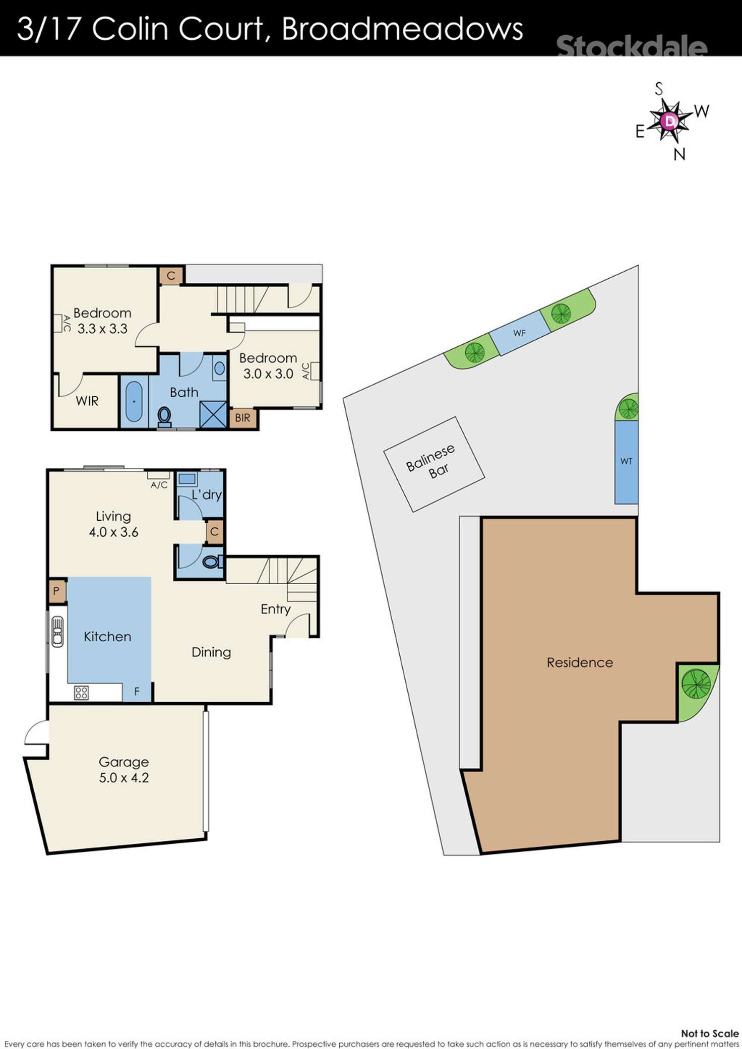Floorplan of Homely townhouse listing, 3/17 Colin Court, Broadmeadows VIC 3047