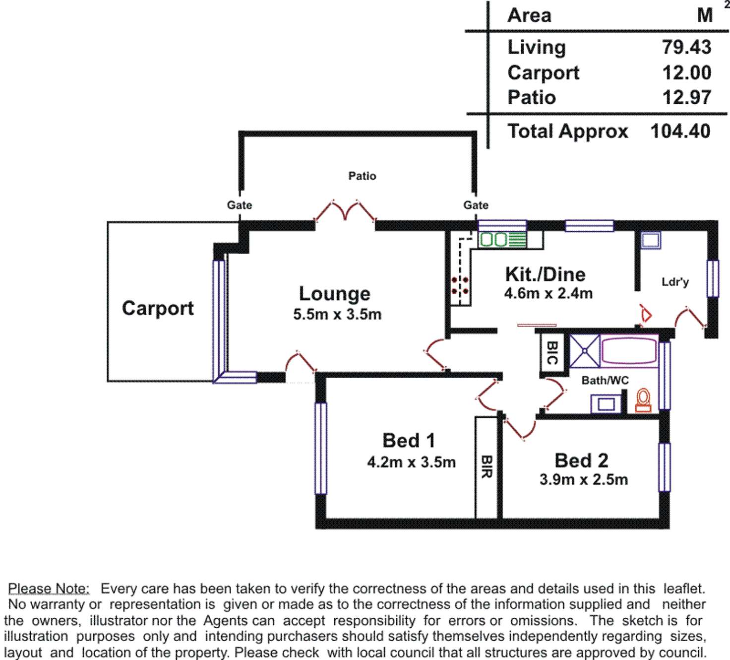 Floorplan of Homely unit listing, 5/15 Brigalow Avenue, Kensington Gardens SA 5068