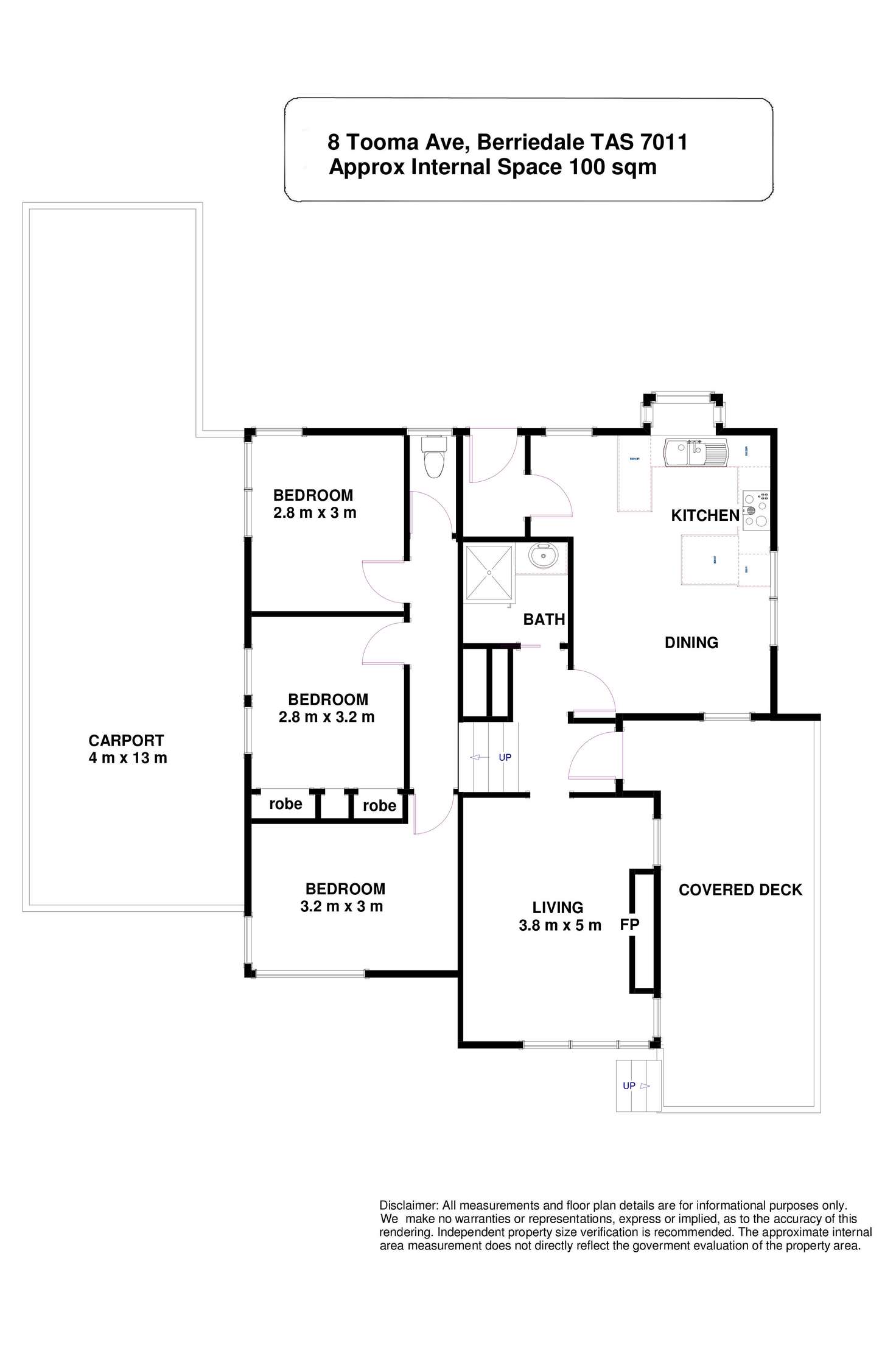 Floorplan of Homely house listing, 8 Tooma Avenue, Berriedale TAS 7011