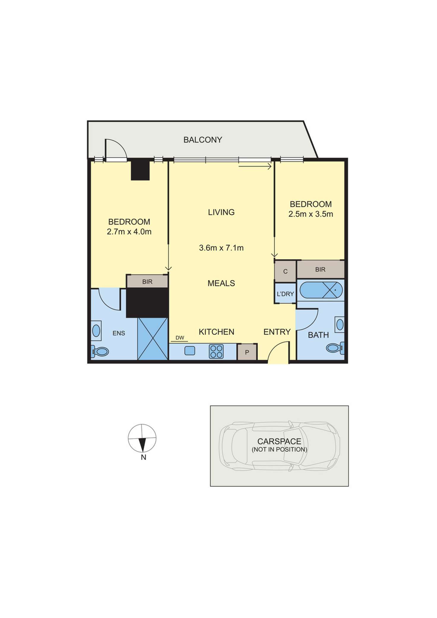 Floorplan of Homely apartment listing, 1505/152 Sturt Street, Southbank VIC 3006