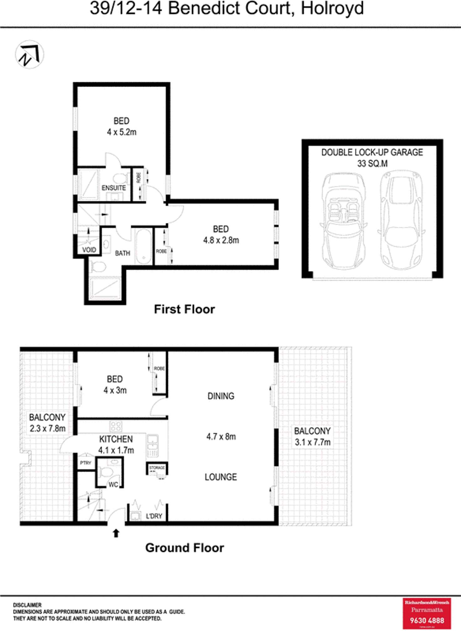 Floorplan of Homely unit listing, 39/12-14 Benedict Court, Holroyd NSW 2142