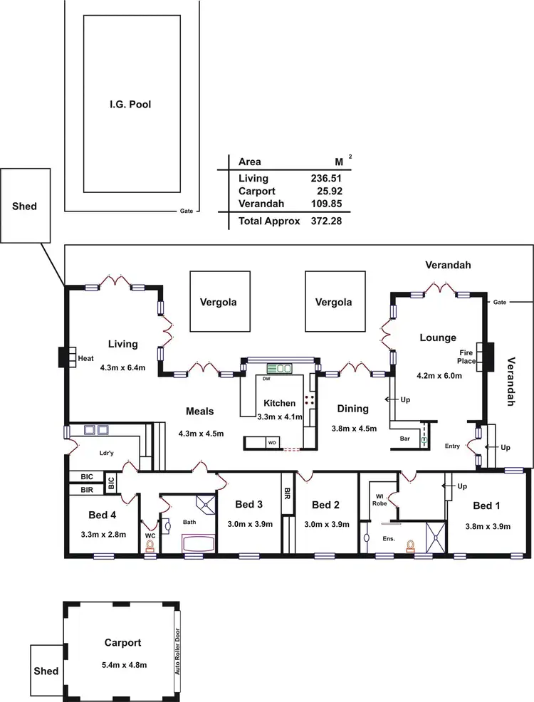 Floorplan of Homely house listing, 24 Teringie Drive, Teringie SA 5072