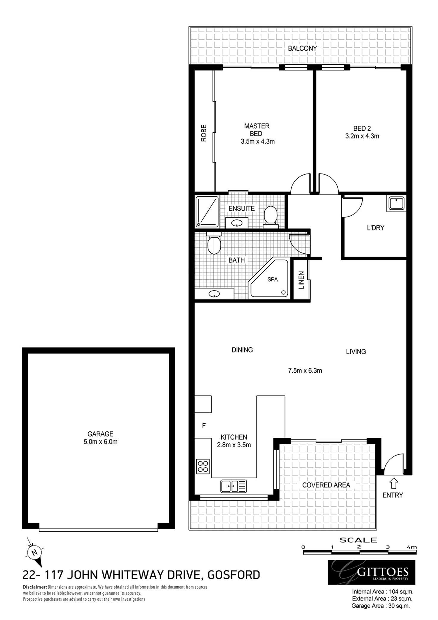 Floorplan of Homely unit listing, 22/117 John Whiteway Drive, Gosford NSW 2250