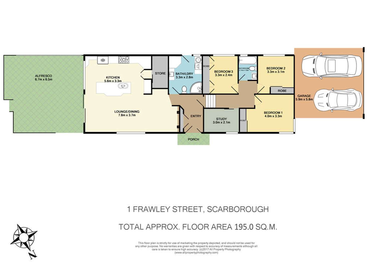 Floorplan of Homely house listing, 1 Frawley Street, Scarborough QLD 4020