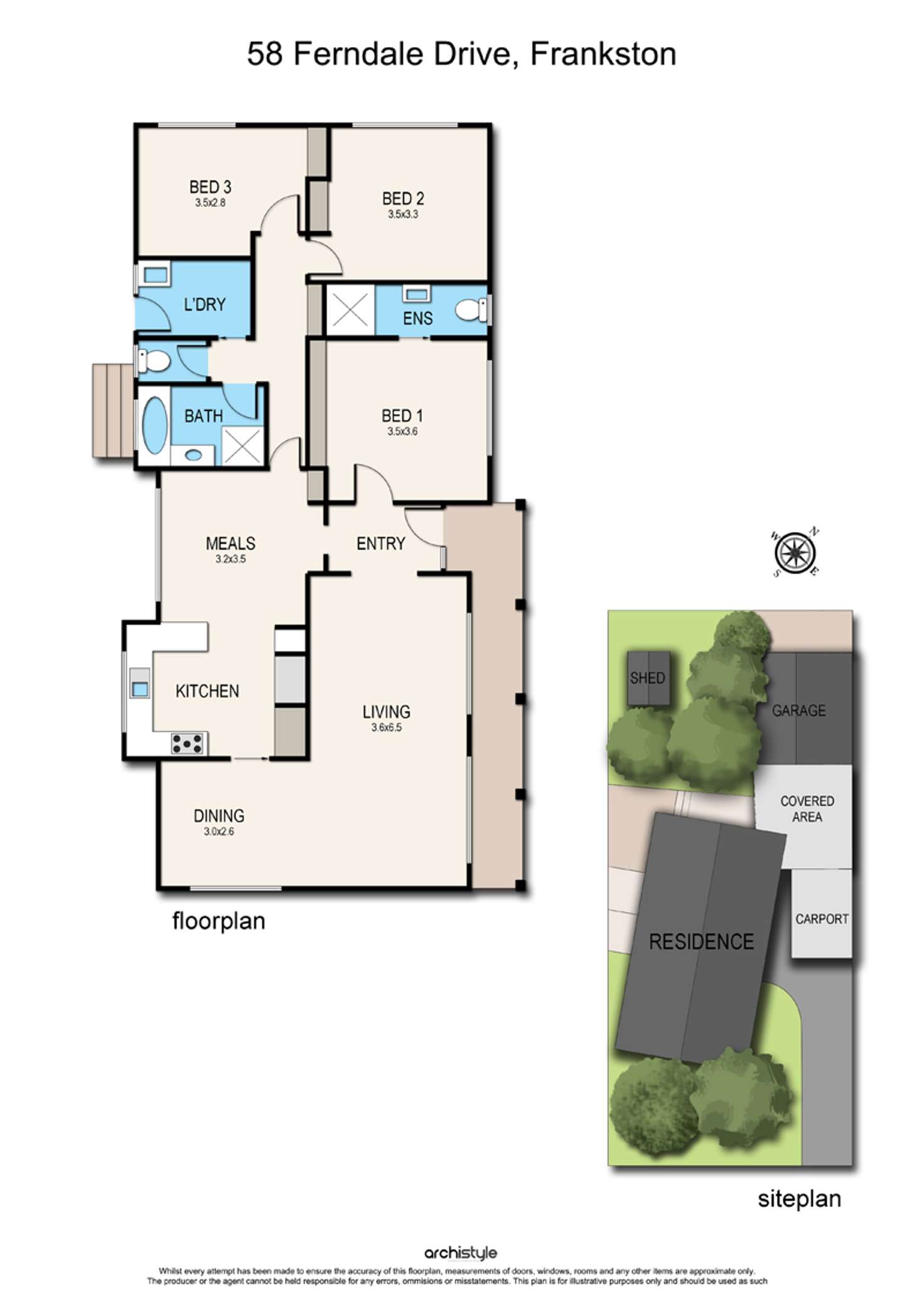 Floorplan of Homely house listing, 58 Ferndale Drive, Frankston VIC 3199