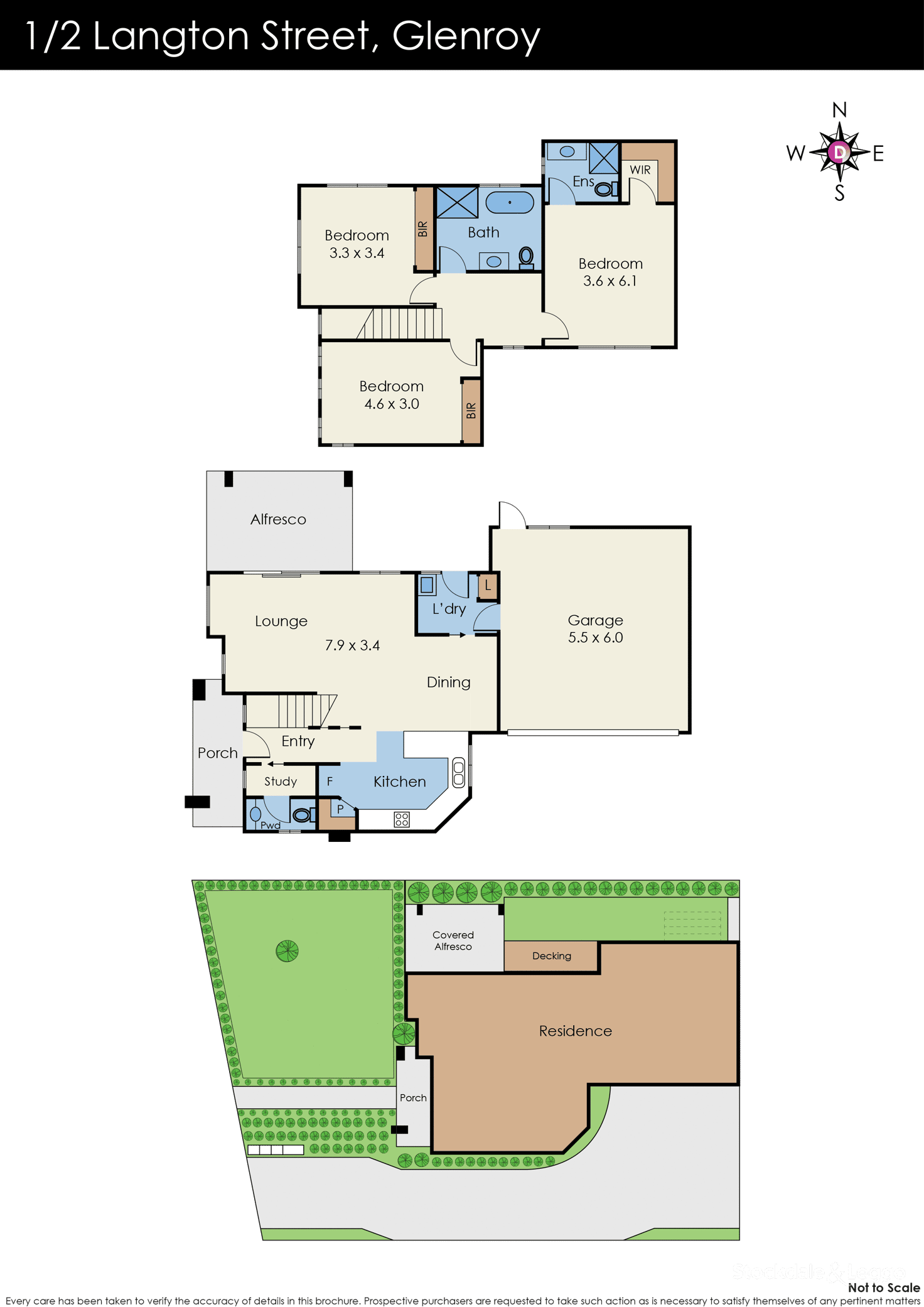 Floorplan of Homely townhouse listing, 1/2 Langton Street, Glenroy VIC 3046
