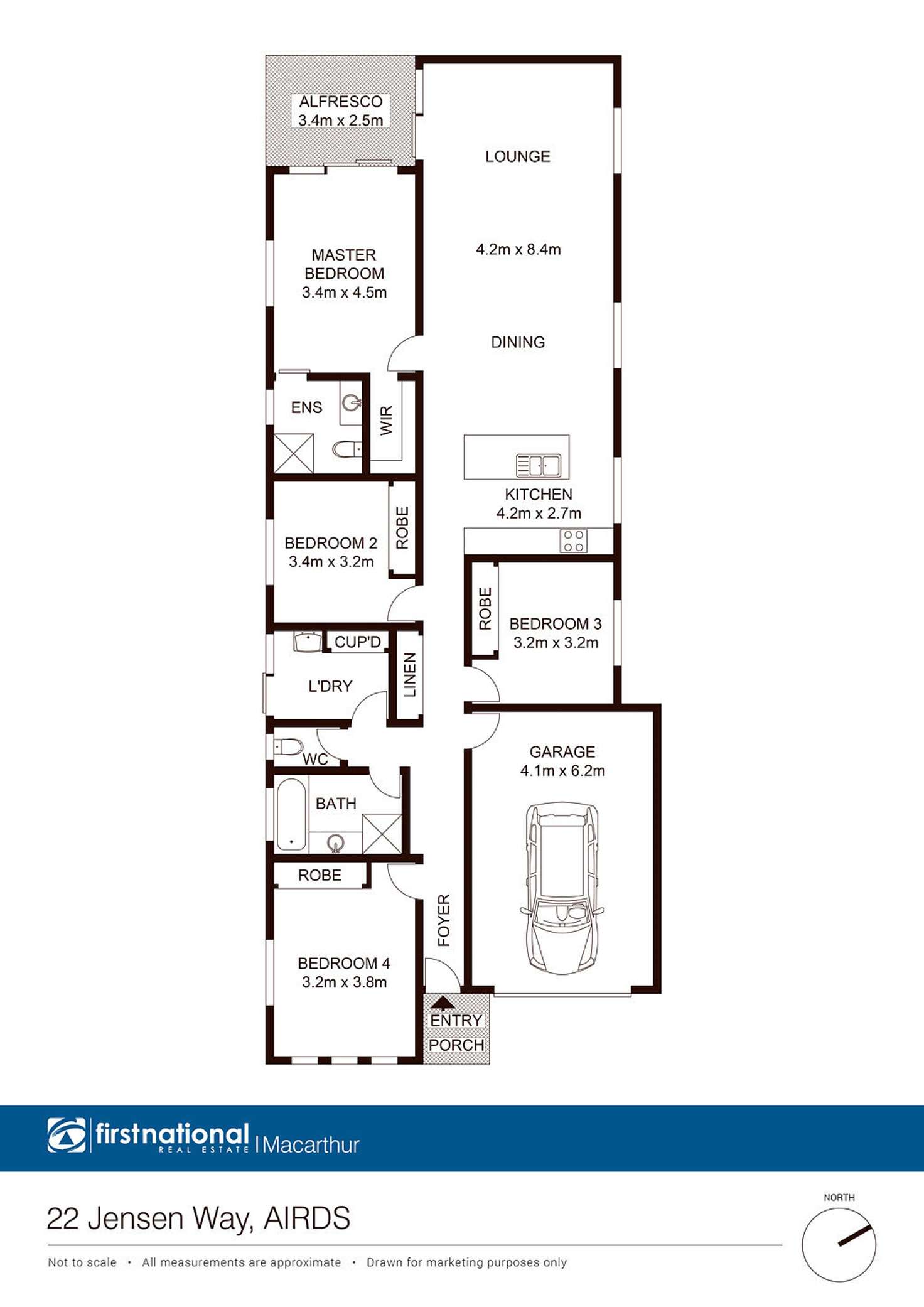 Floorplan of Homely house listing, 22 Jensen Way, Airds NSW 2560