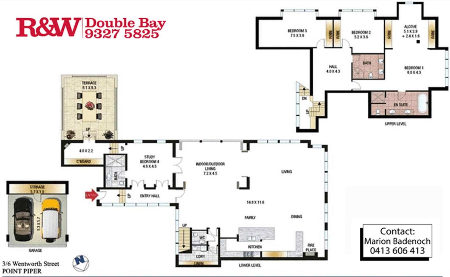 Floorplan of Homely apartment listing, 3/6 Wentworth Street "Kilmory", Point Piper NSW 2027