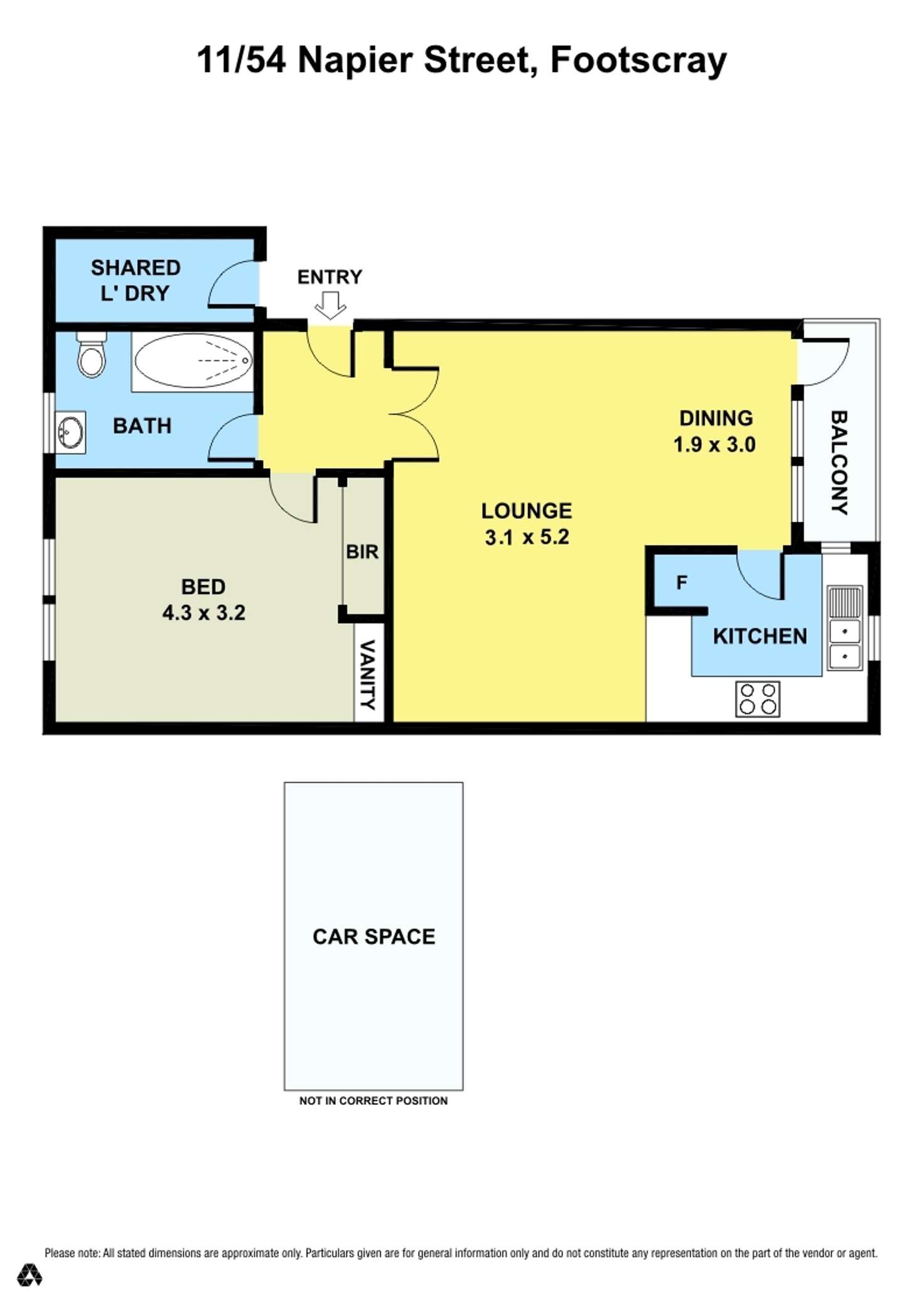 Floorplan of Homely apartment listing, 11/54 Napier Street, Footscray VIC 3011