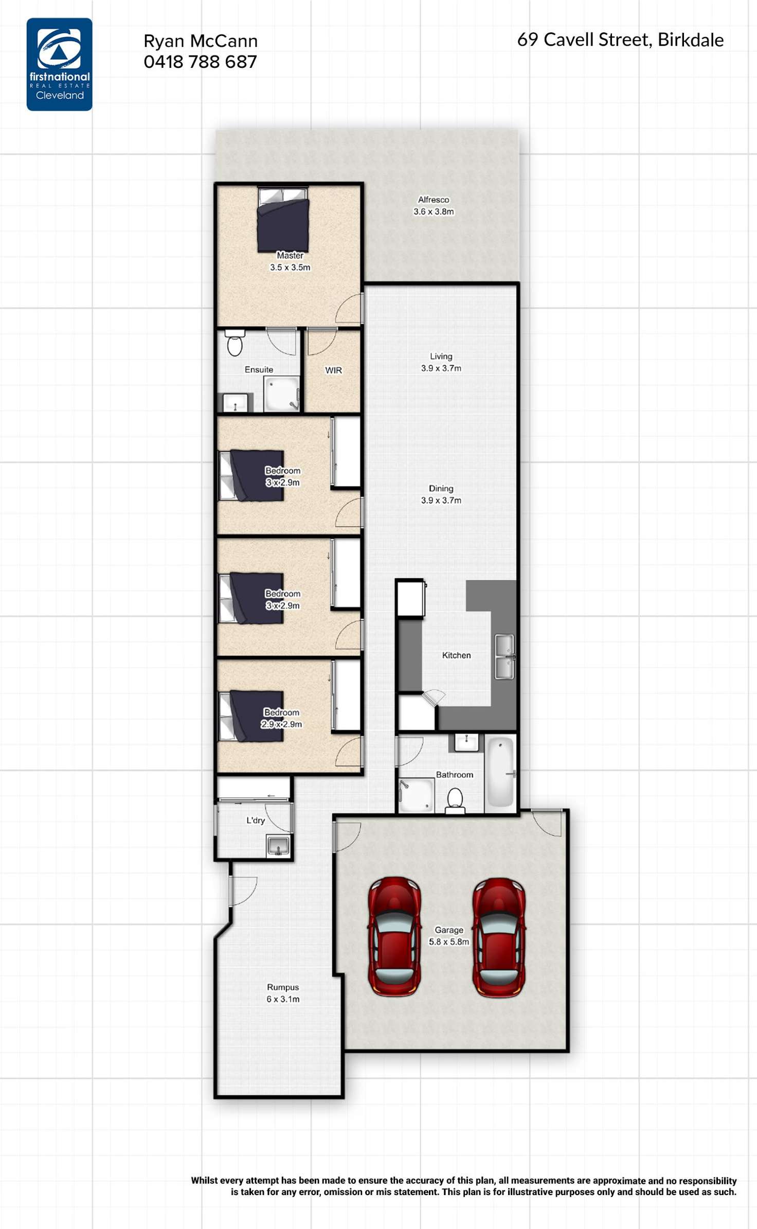 Floorplan of Homely house listing, 69 Cavell Street, Birkdale QLD 4159