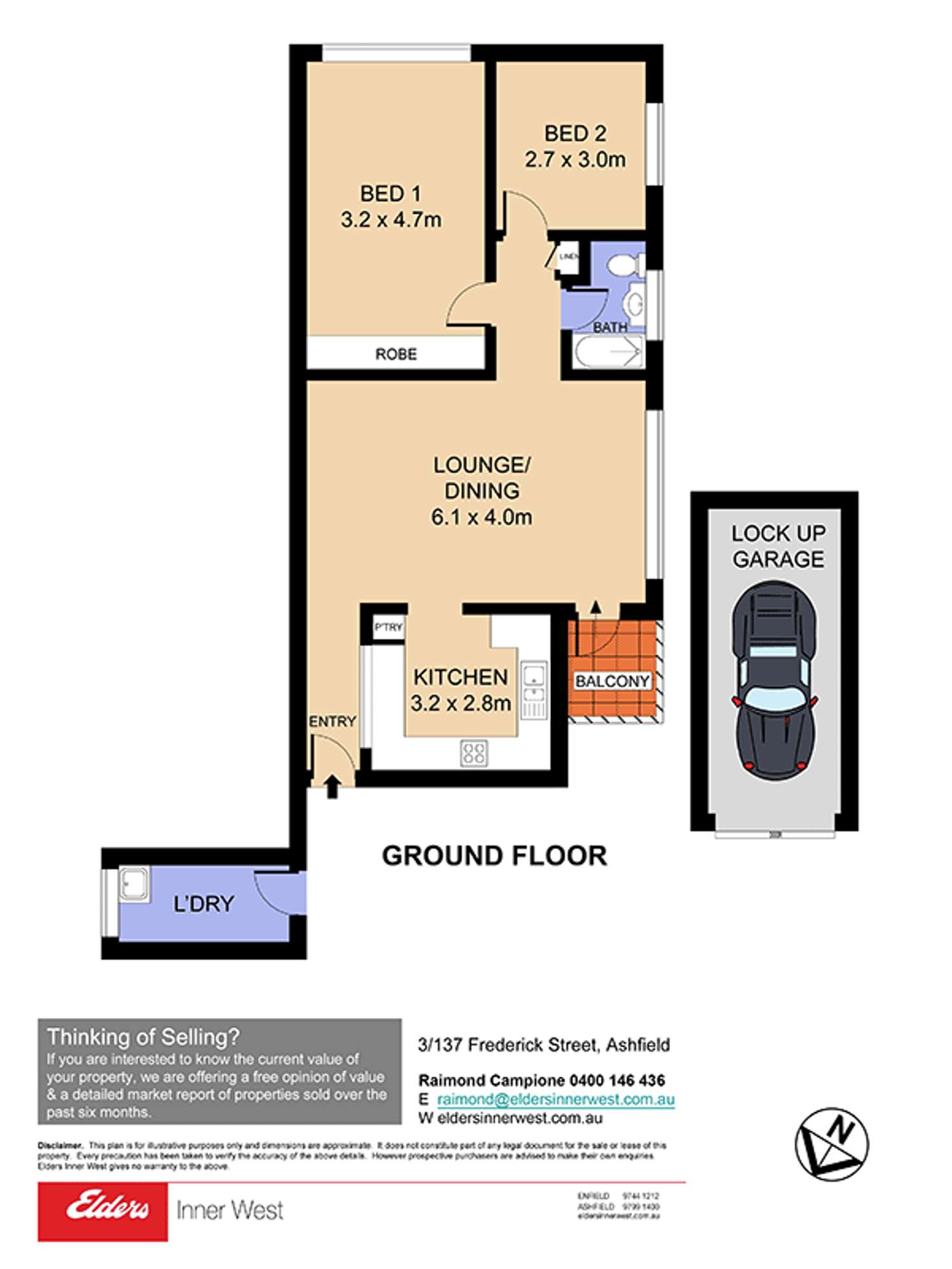 Floorplan of Homely unit listing, 3/137 Frederick Street, Ashfield NSW 2131