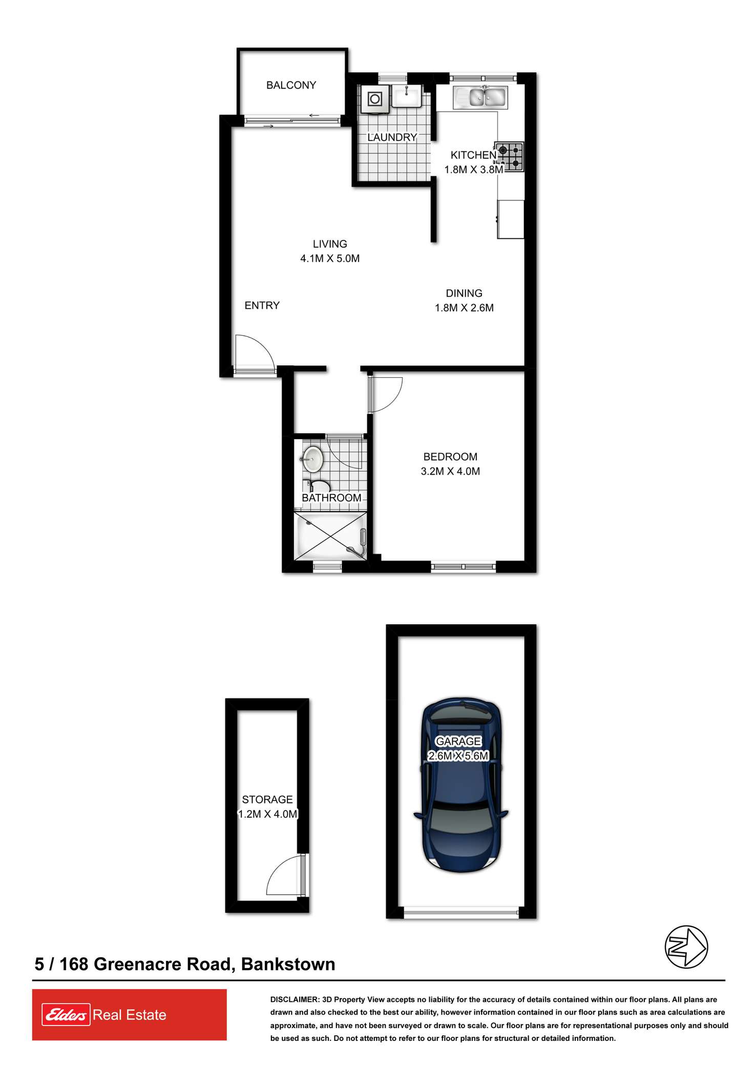Floorplan of Homely unit listing, 5/168 Greenacre Road, Bankstown NSW 2200