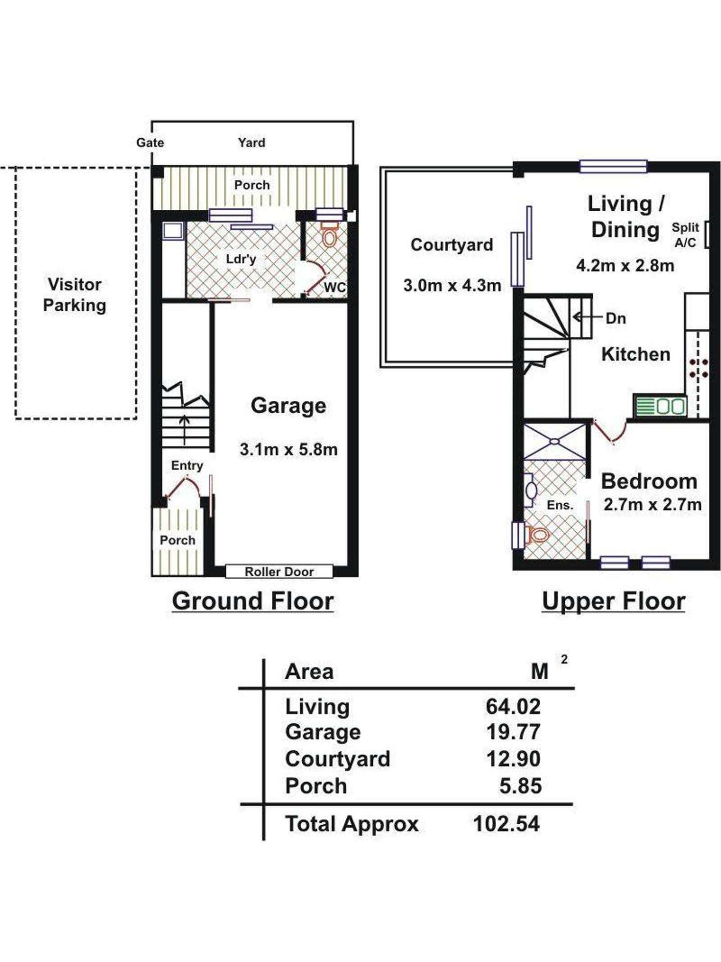 Floorplan of Homely townhouse listing, 16/16 Swinden Cres, Blakeview SA 5114