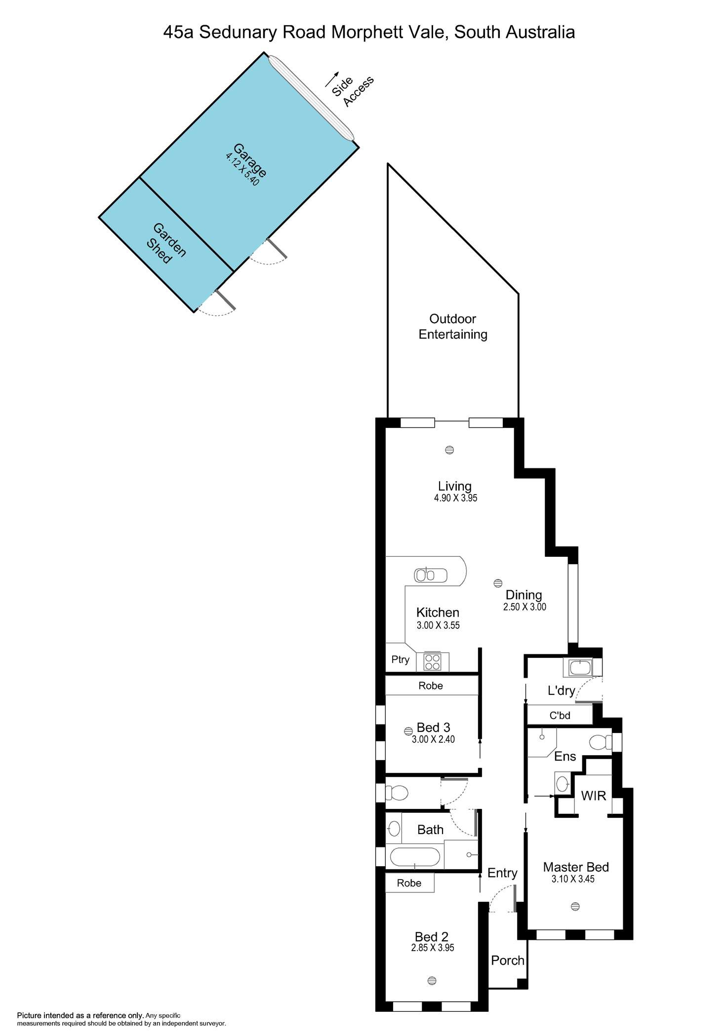 Floorplan of Homely house listing, 45a Sedunary Rd, Morphett Vale SA 5162