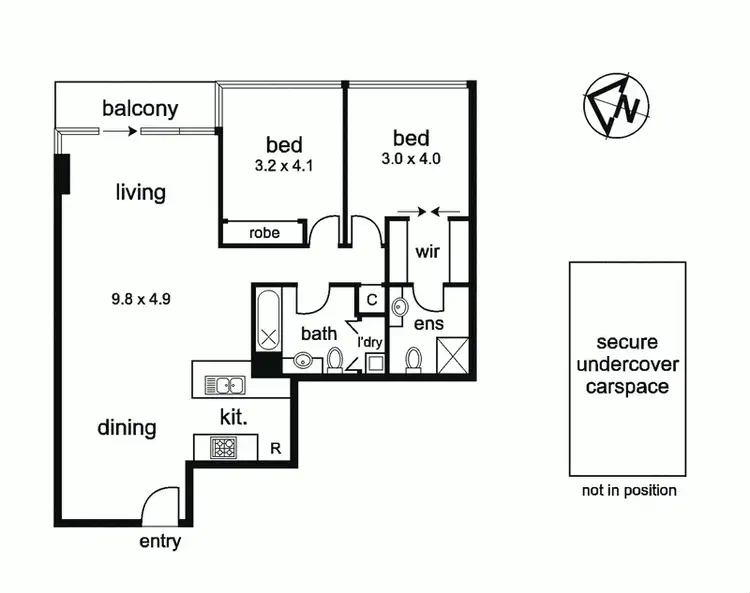 Floorplan of Homely apartment listing, 102/183 City Road, Southbank VIC 3006