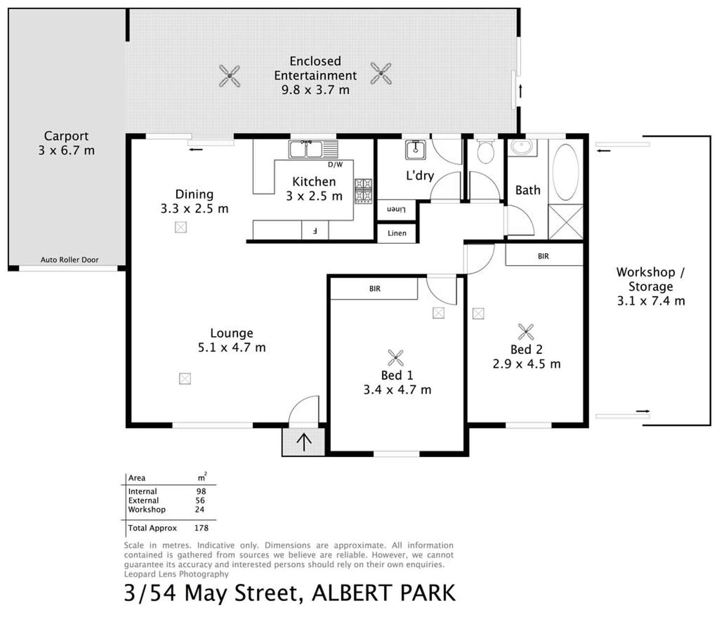 Floorplan of Homely unit listing, 3/54 May Street, Albert Park SA 5014