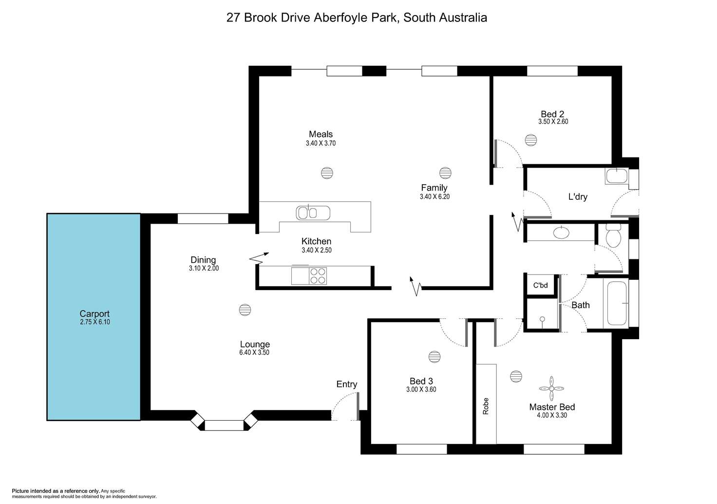 Floorplan of Homely house listing, 27 Brook Drive, Aberfoyle Park SA 5159