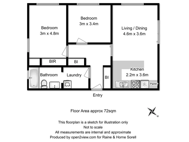 Floorplan of Homely apartment listing, 1/1 Battery Square, Battery Point TAS 7004