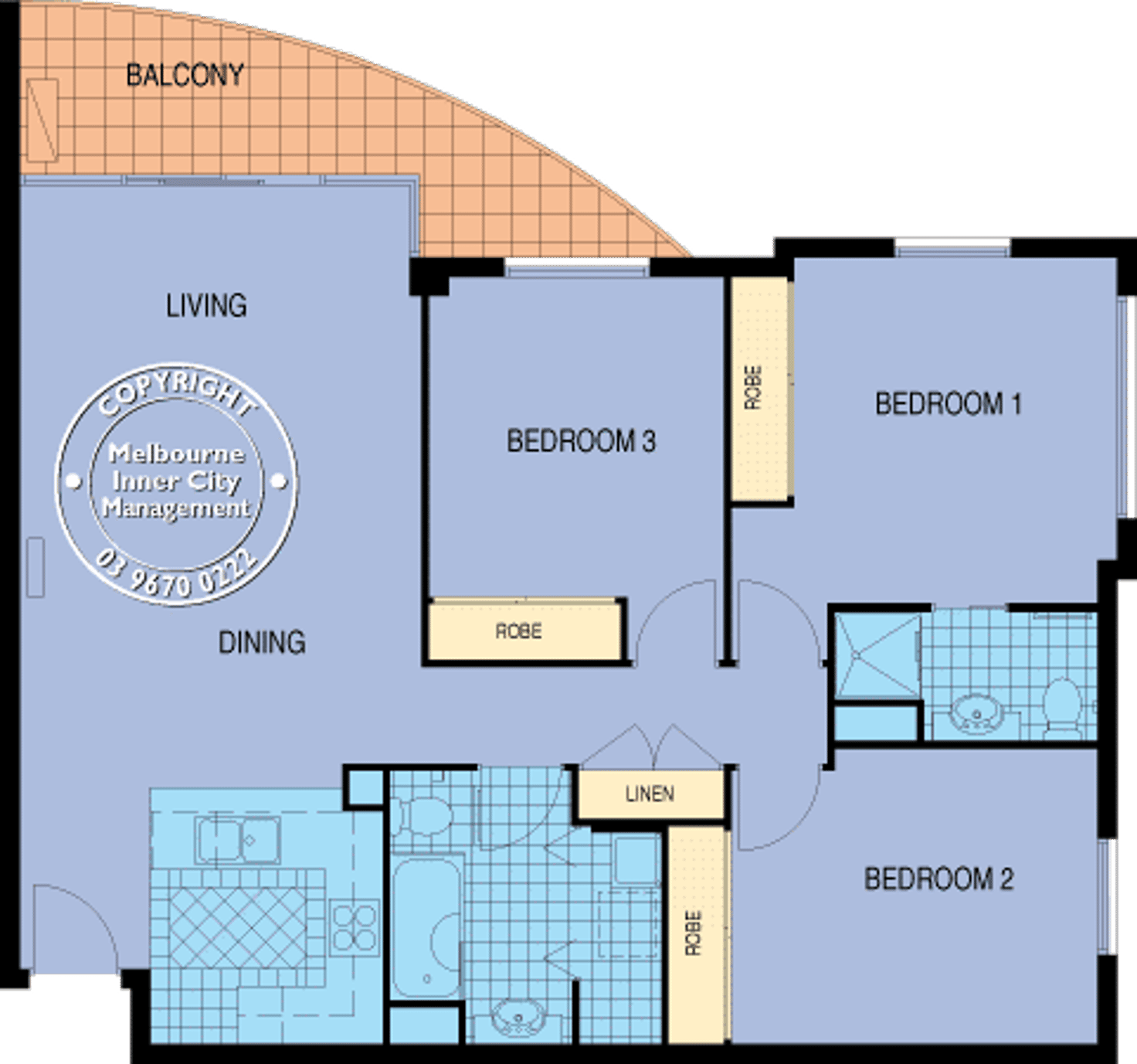 Floorplan of Homely apartment listing, REF 23160/148 Wells Street, South Melbourne VIC 3205