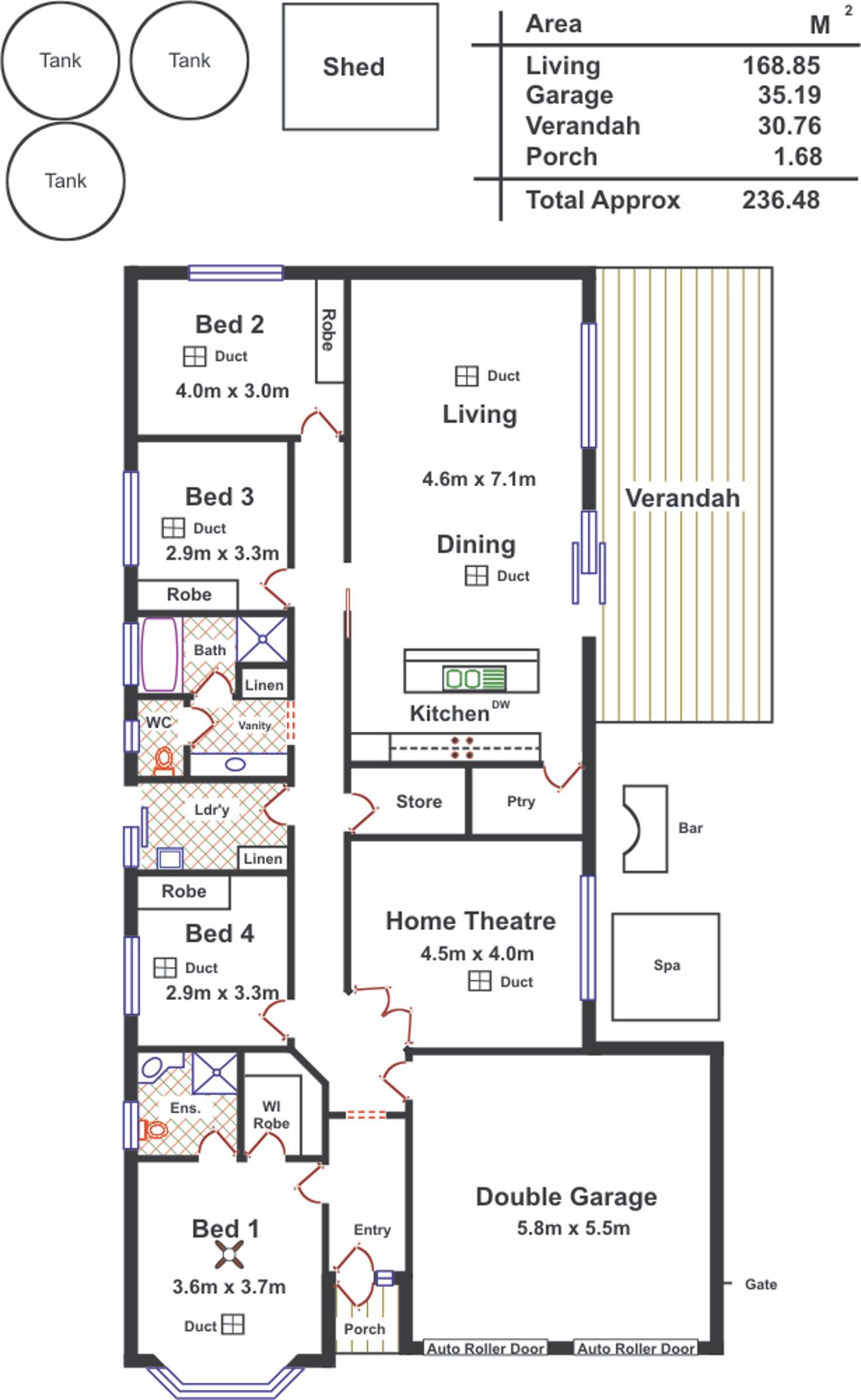 Floorplan of Homely house listing, 17 Oxford Drive, Andrews Farm SA 5114