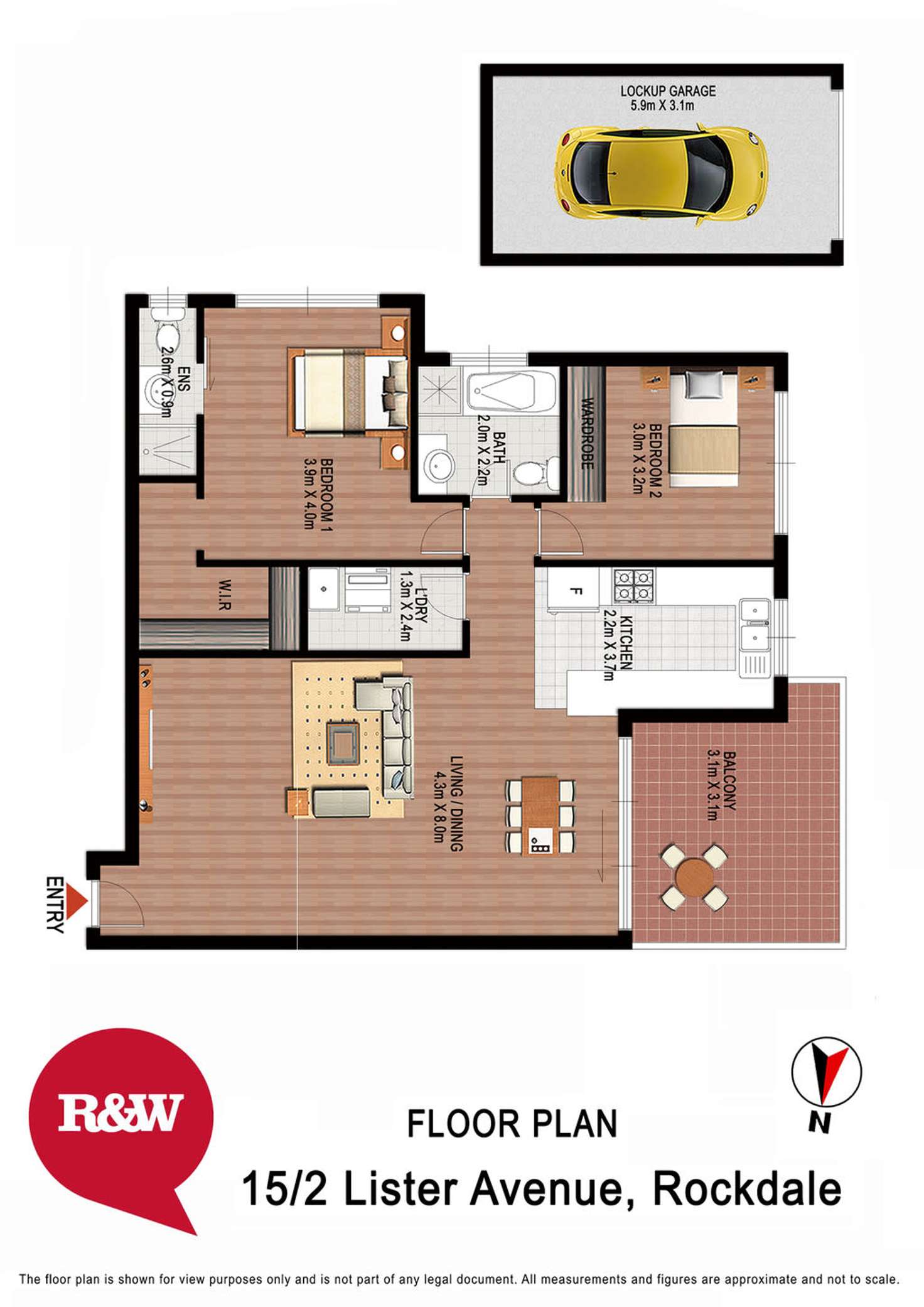 Floorplan of Homely apartment listing, 15/2 Lister Avenue, Rockdale NSW 2216