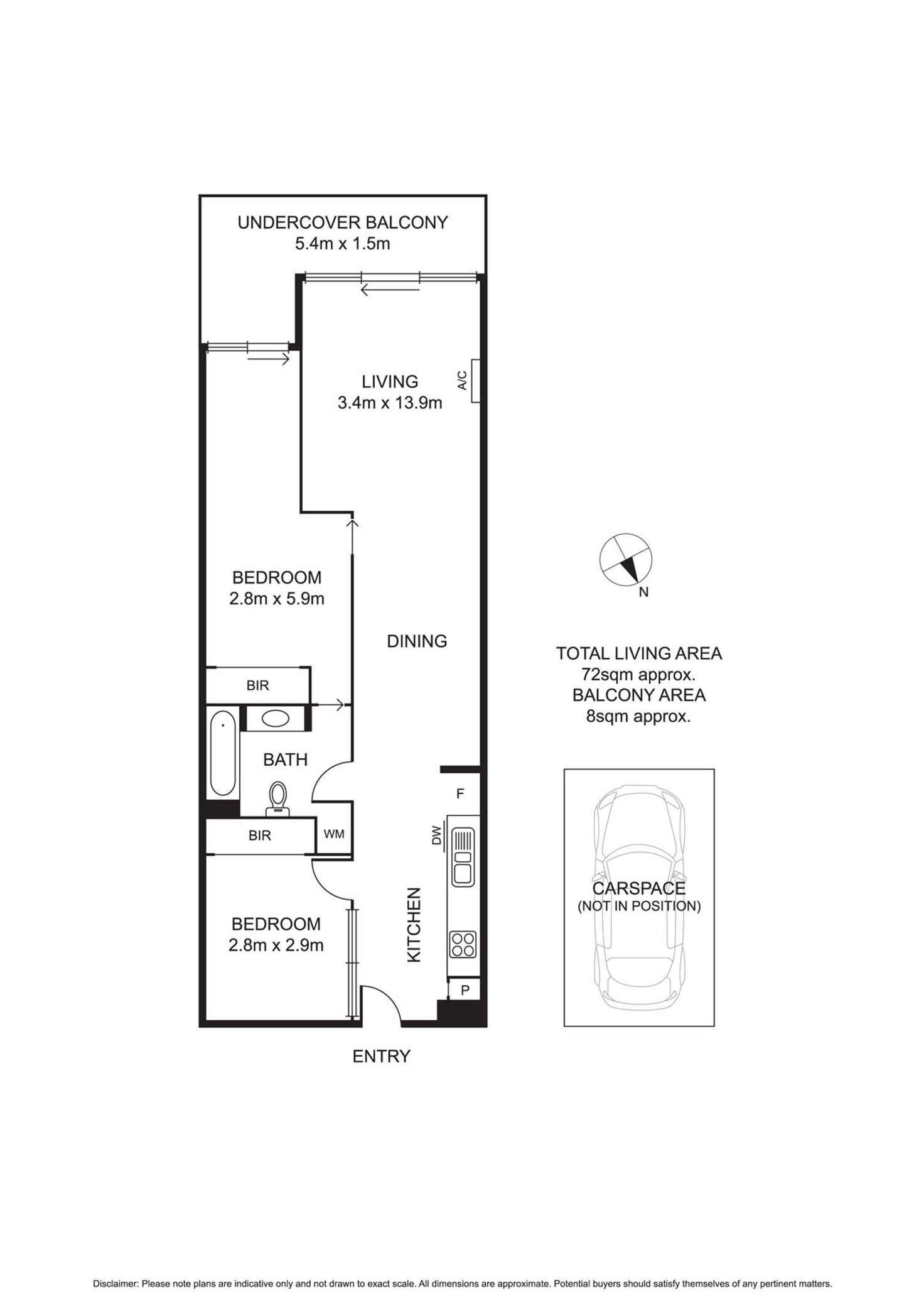 Floorplan of Homely apartment listing, 313/99 Nott Street, Port Melbourne VIC 3207