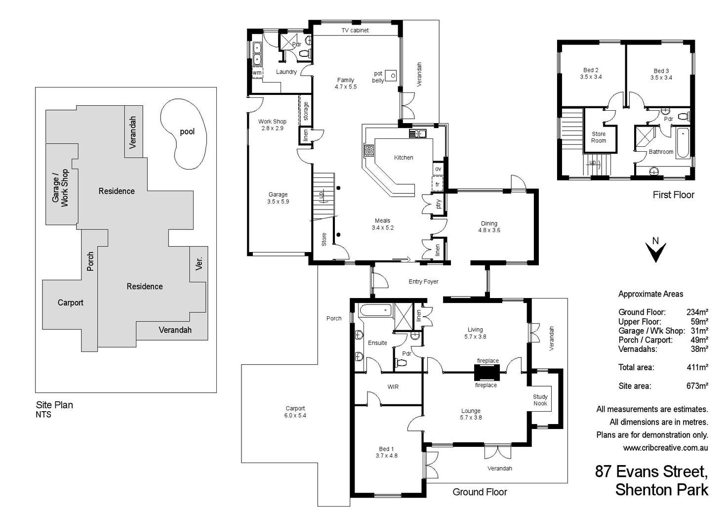 Floorplan of Homely house listing, 87 Evans Street, Shenton Park WA 6008