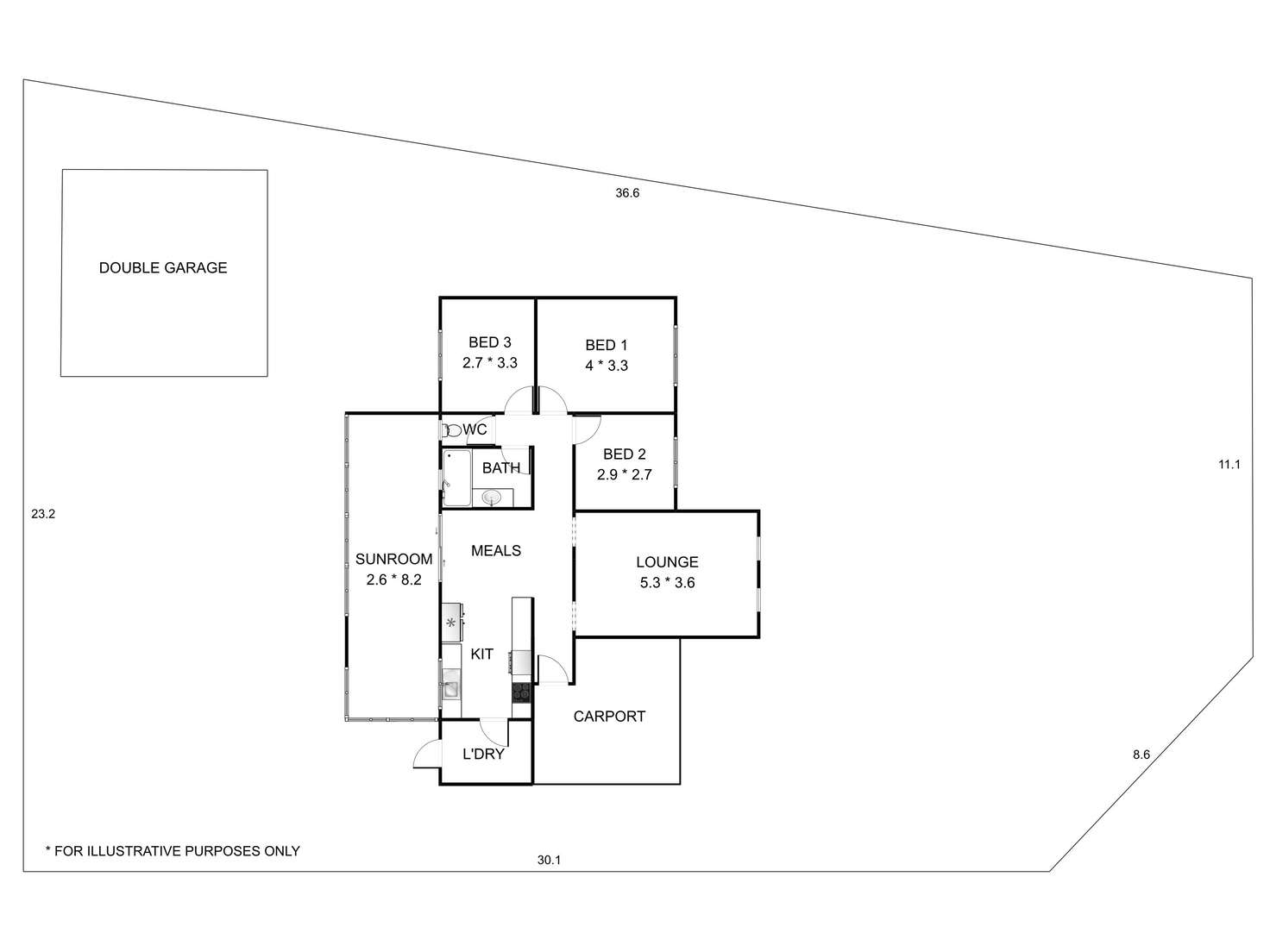 Floorplan of Homely house listing, 9 Piercy Way, Kardinya WA 6163