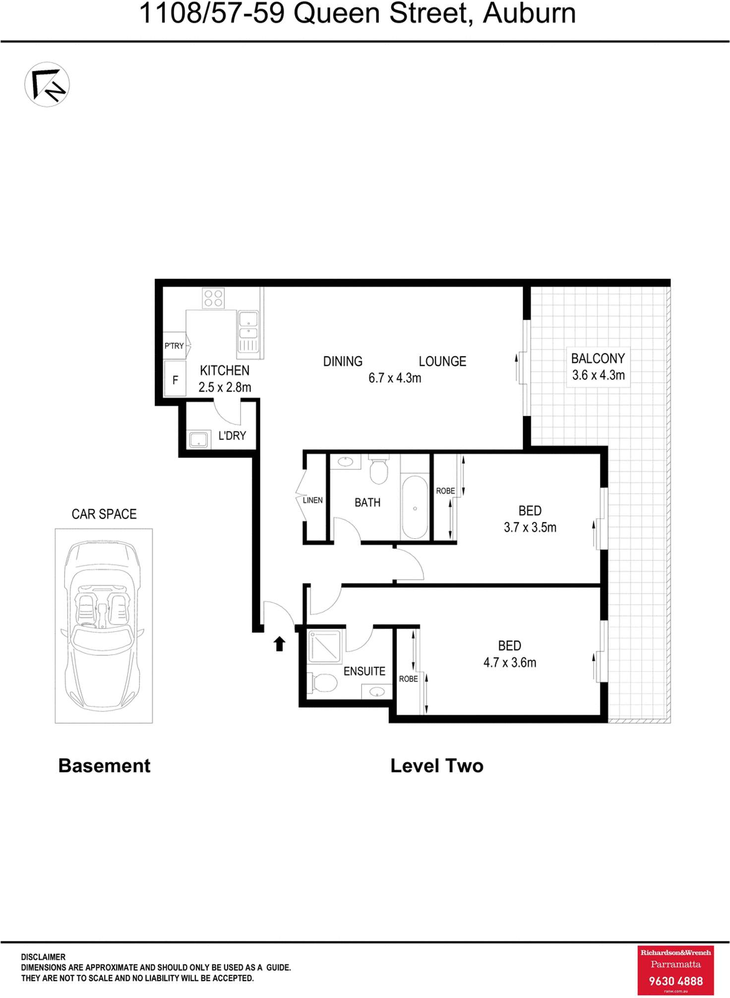 Floorplan of Homely apartment listing, 1108/57-59 Queen Street, Auburn NSW 2144