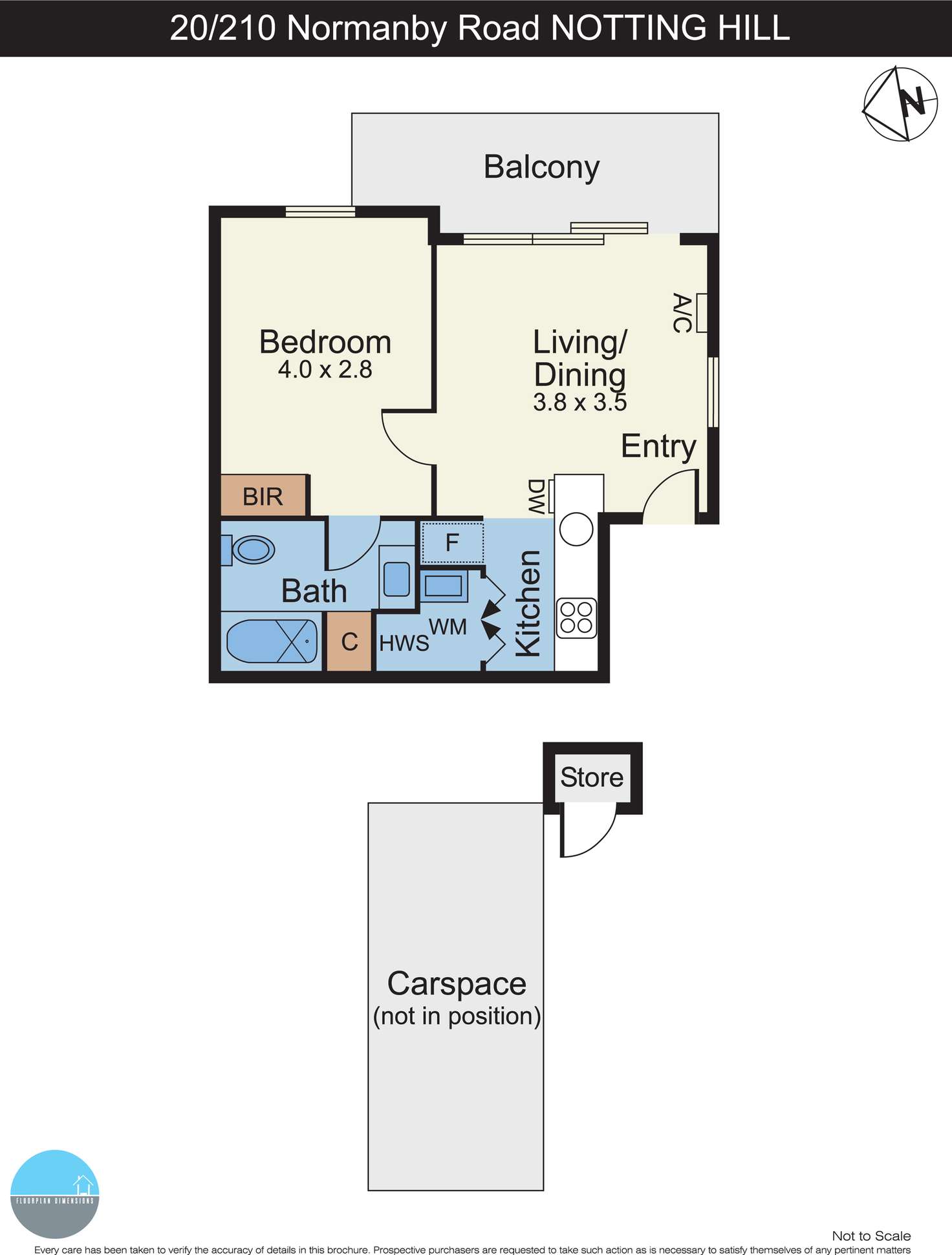 Floorplan of Homely apartment listing, 20/210 Normanby Road, Notting Hill VIC 3168