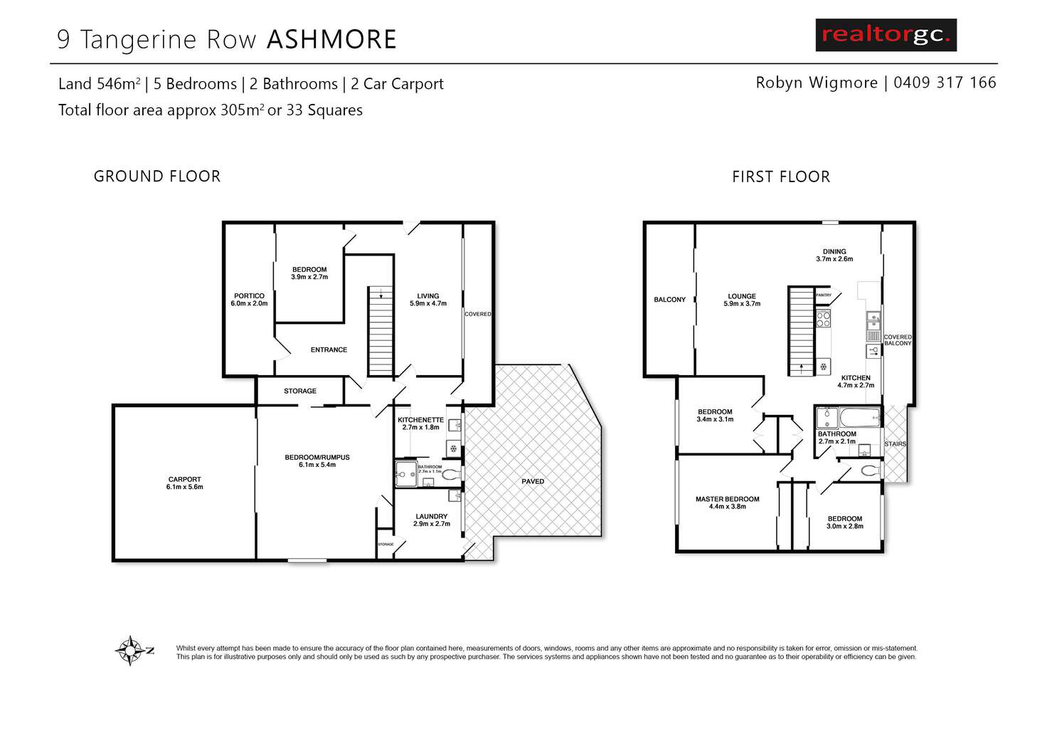 Floorplan of Homely house listing, 9 Tangerine Row, Ashmore QLD 4214