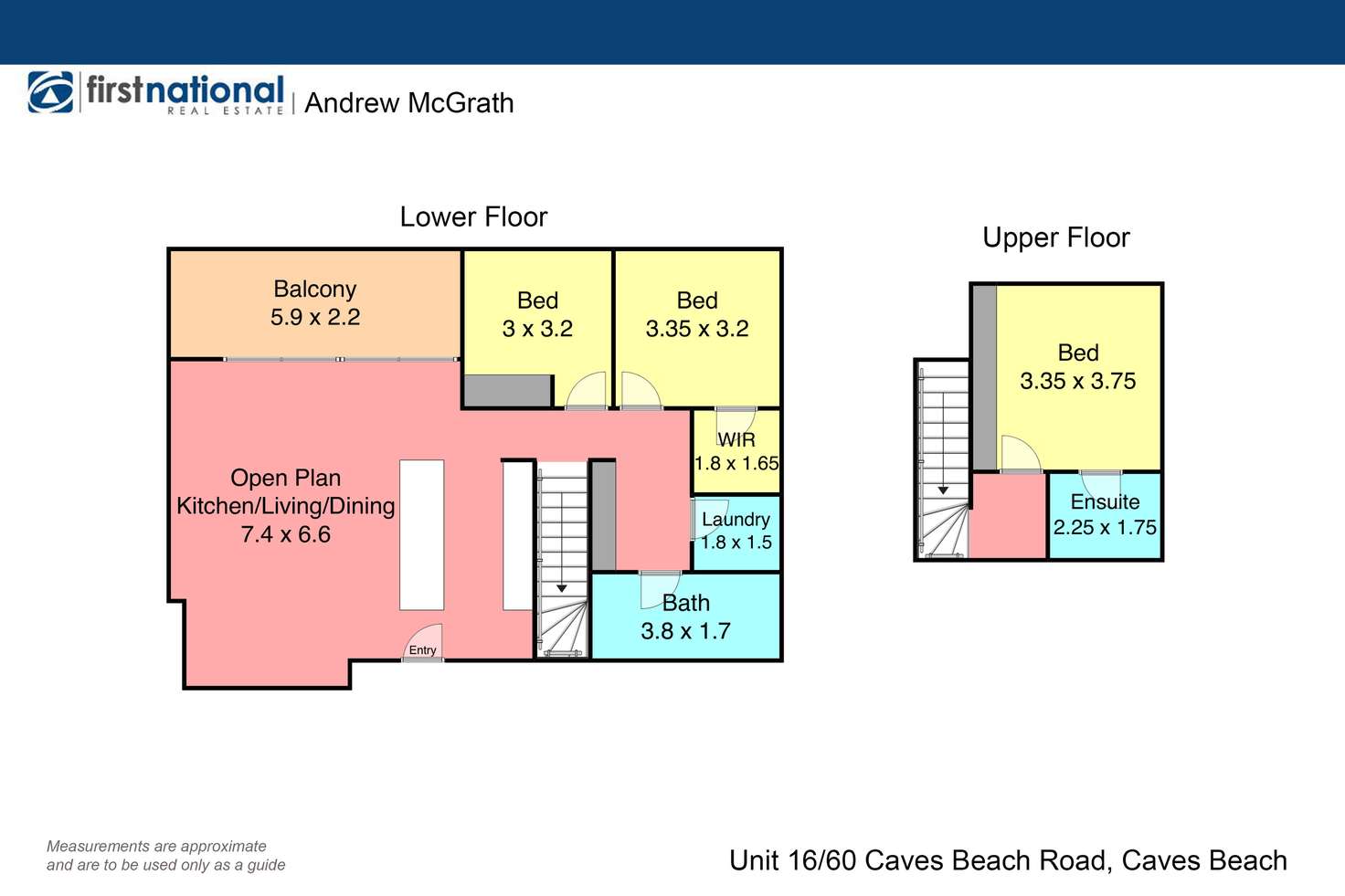 Floorplan of Homely apartment listing, 16/60 Caves Beach Road, Caves Beach NSW 2281