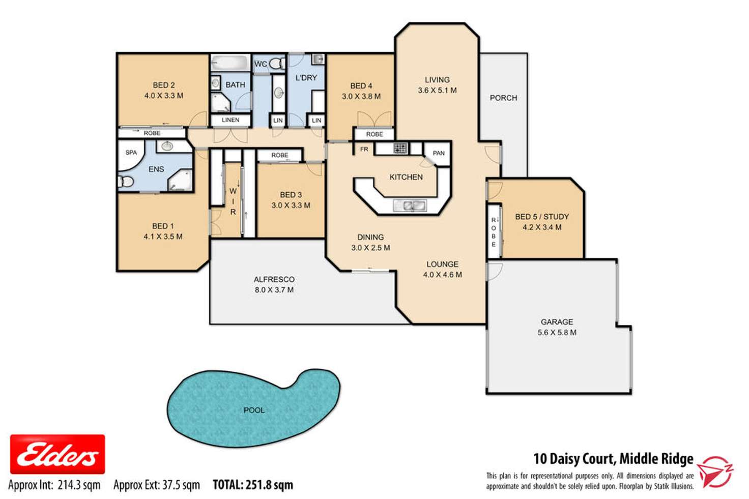 Floorplan of Homely house listing, 10 Daisy Court, Middle Ridge QLD 4350