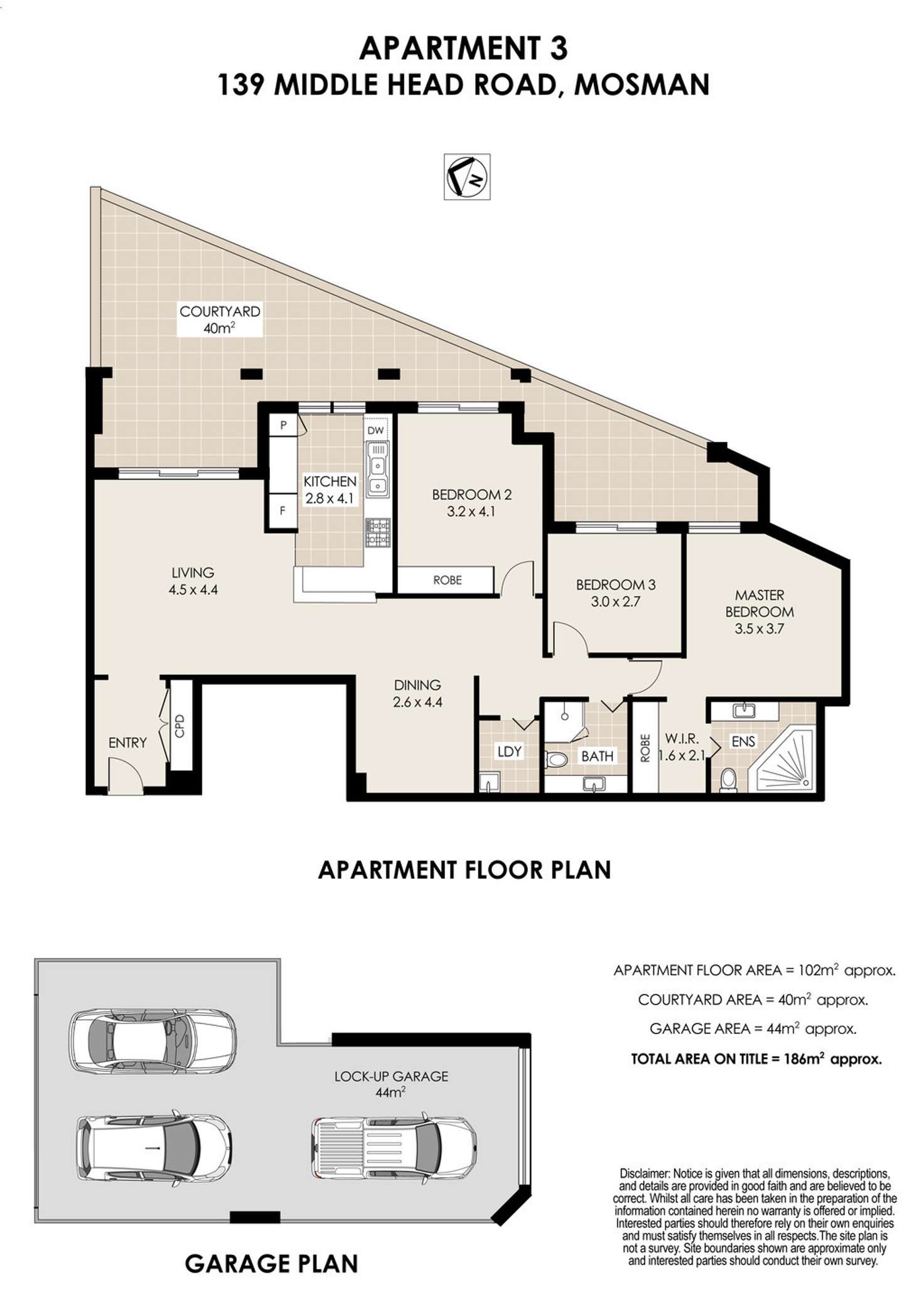 Floorplan of Homely apartment listing, 3/139 Middle Head Road, Mosman NSW 2088