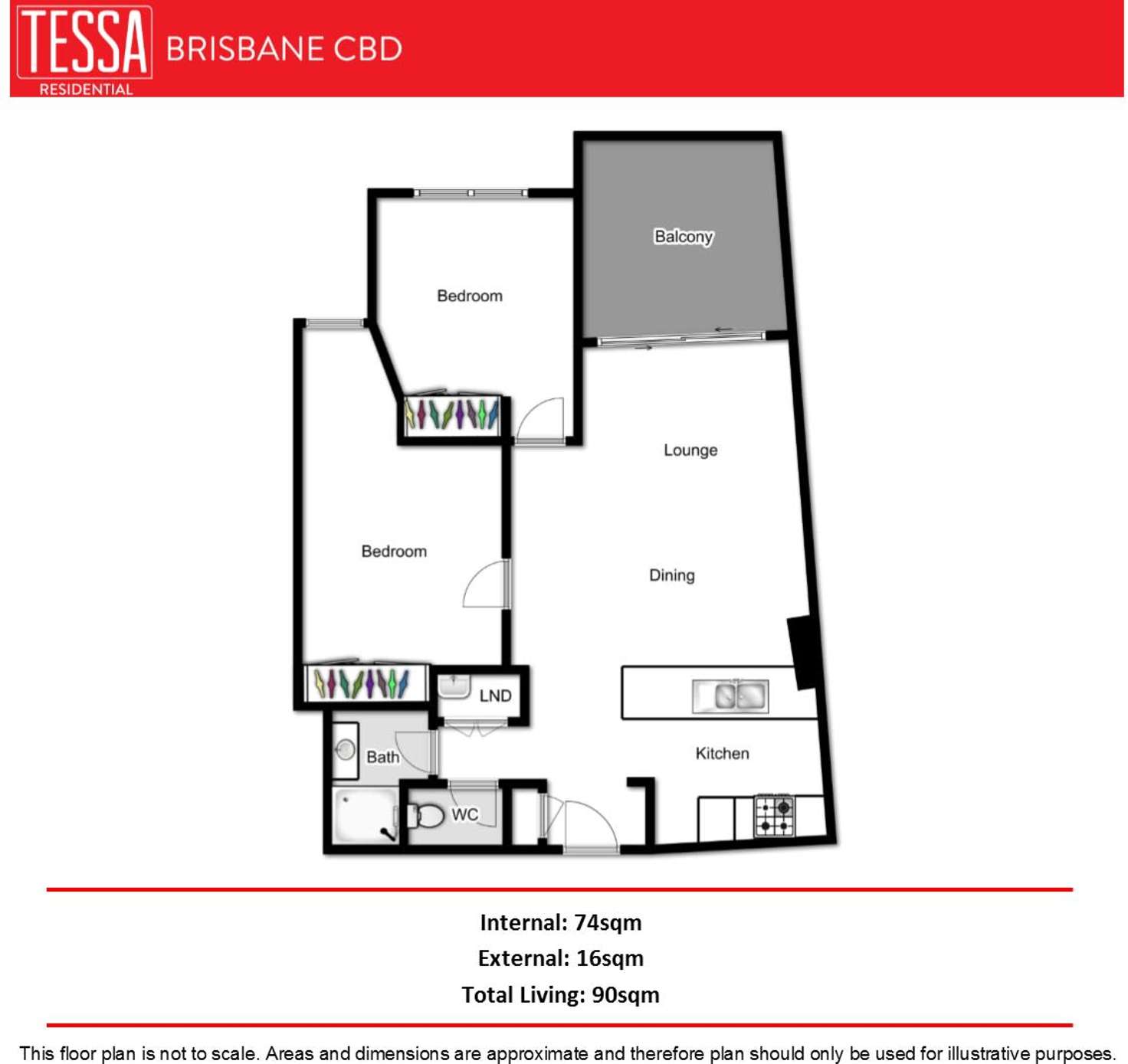Floorplan of Homely apartment listing, 80/82 Boundary Street, Brisbane City QLD 4000
